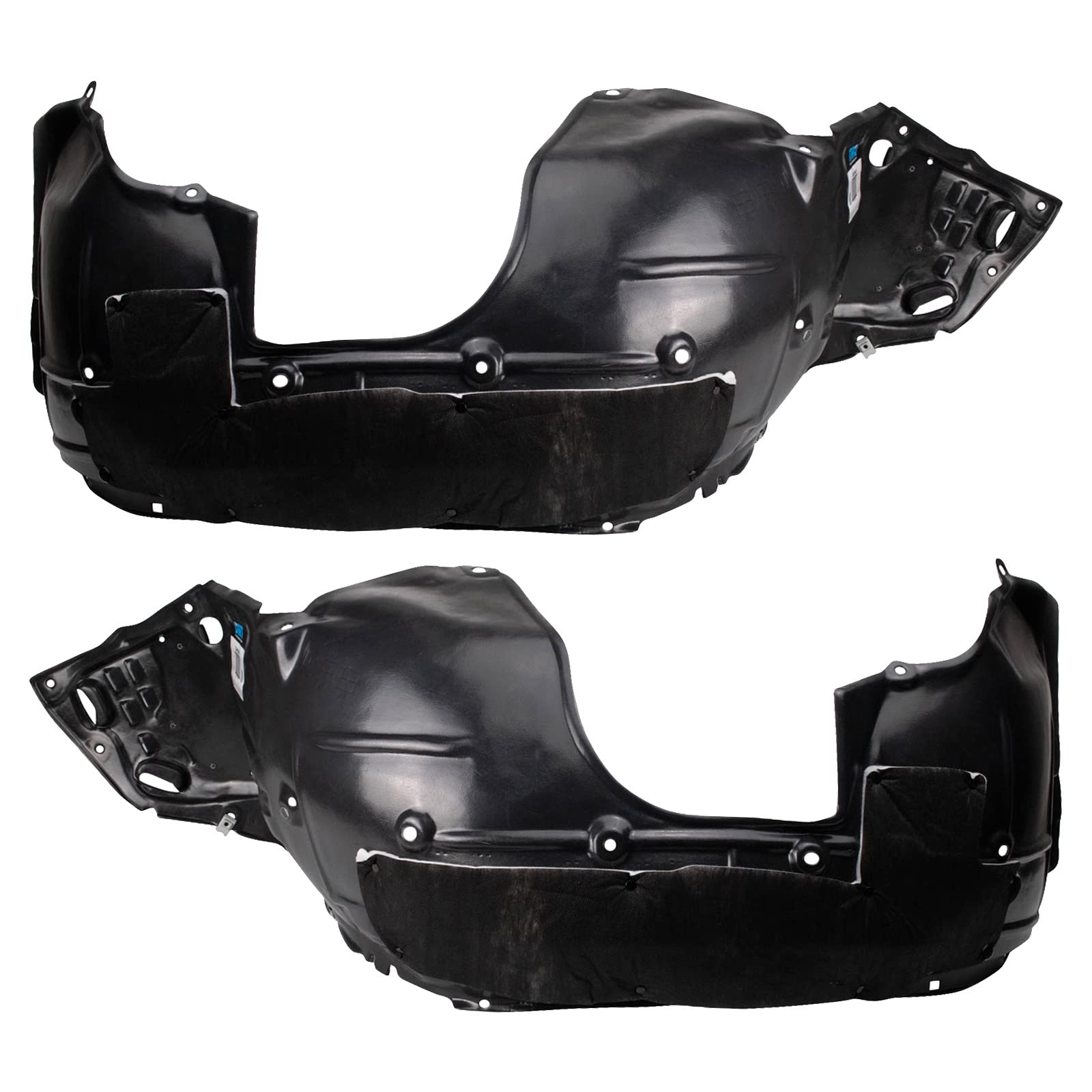 Trq Front Inner Fender Liner Set Compatible With 2020-2021 Honda Civic Ho1248193 Ho1249193