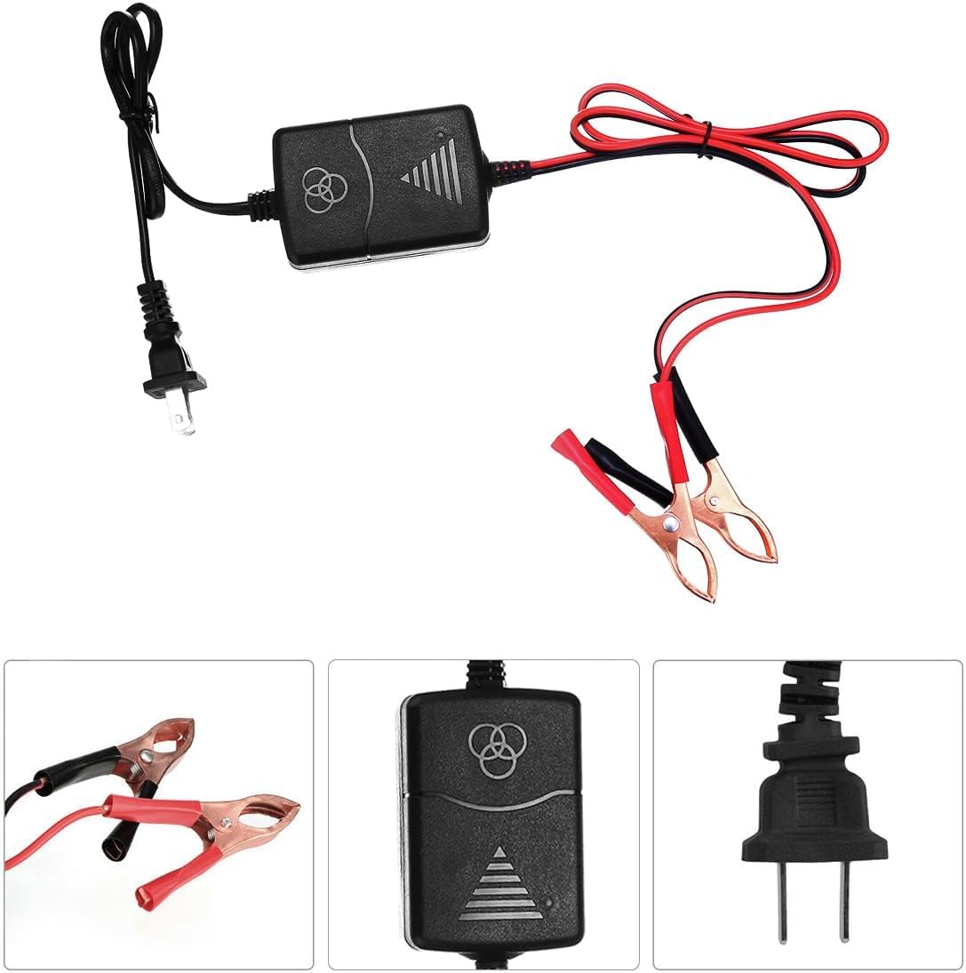 2PC Car Battery Charger 12V 1A Battery Charger Maintainer Trickle Charger for Boats Motorcycles ATVs Riding Mowers & Car Truck S