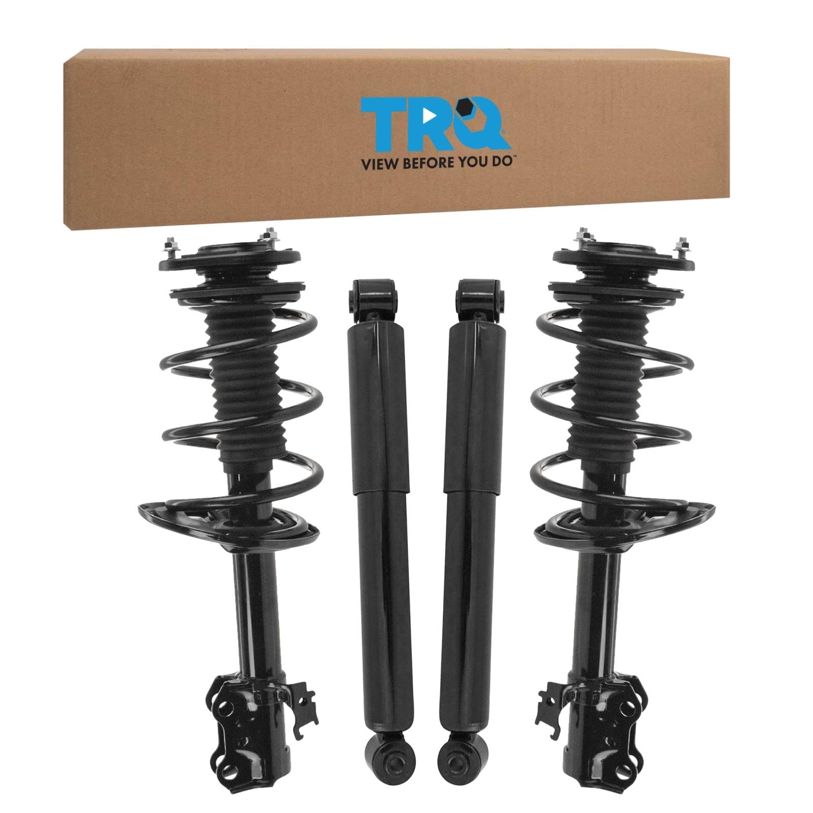 Trq Front And Rear Complete Strut Assembly & Shock Absorber Kit Complete Strut & Coil Spring Assembly Compatible With 2006-2008 