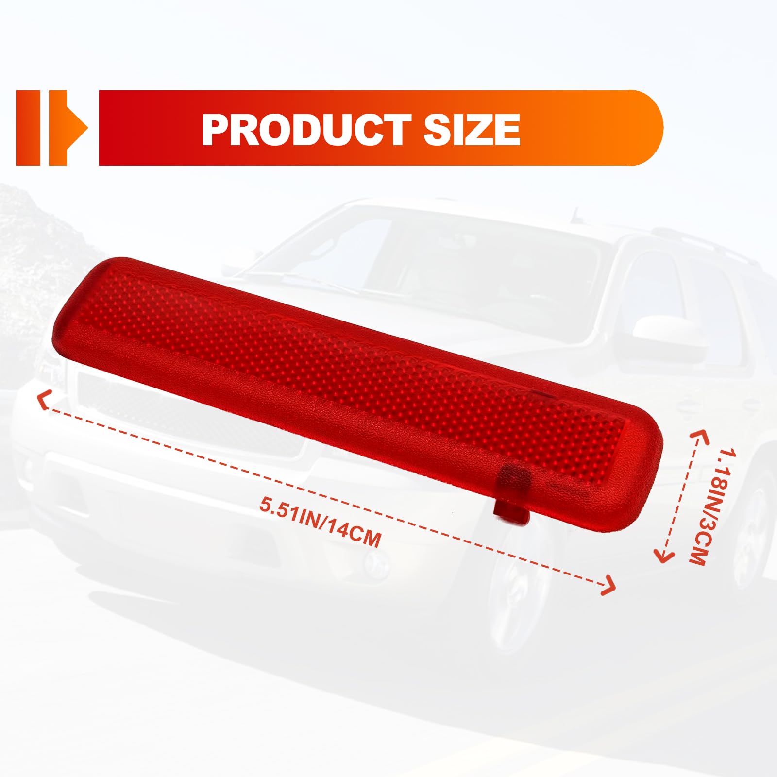 1 Pair Left Driver And Right Passenger Side Door Red Reflector Panel - Compatible With Chevrolet Gmc - Oem 15183155,15183156