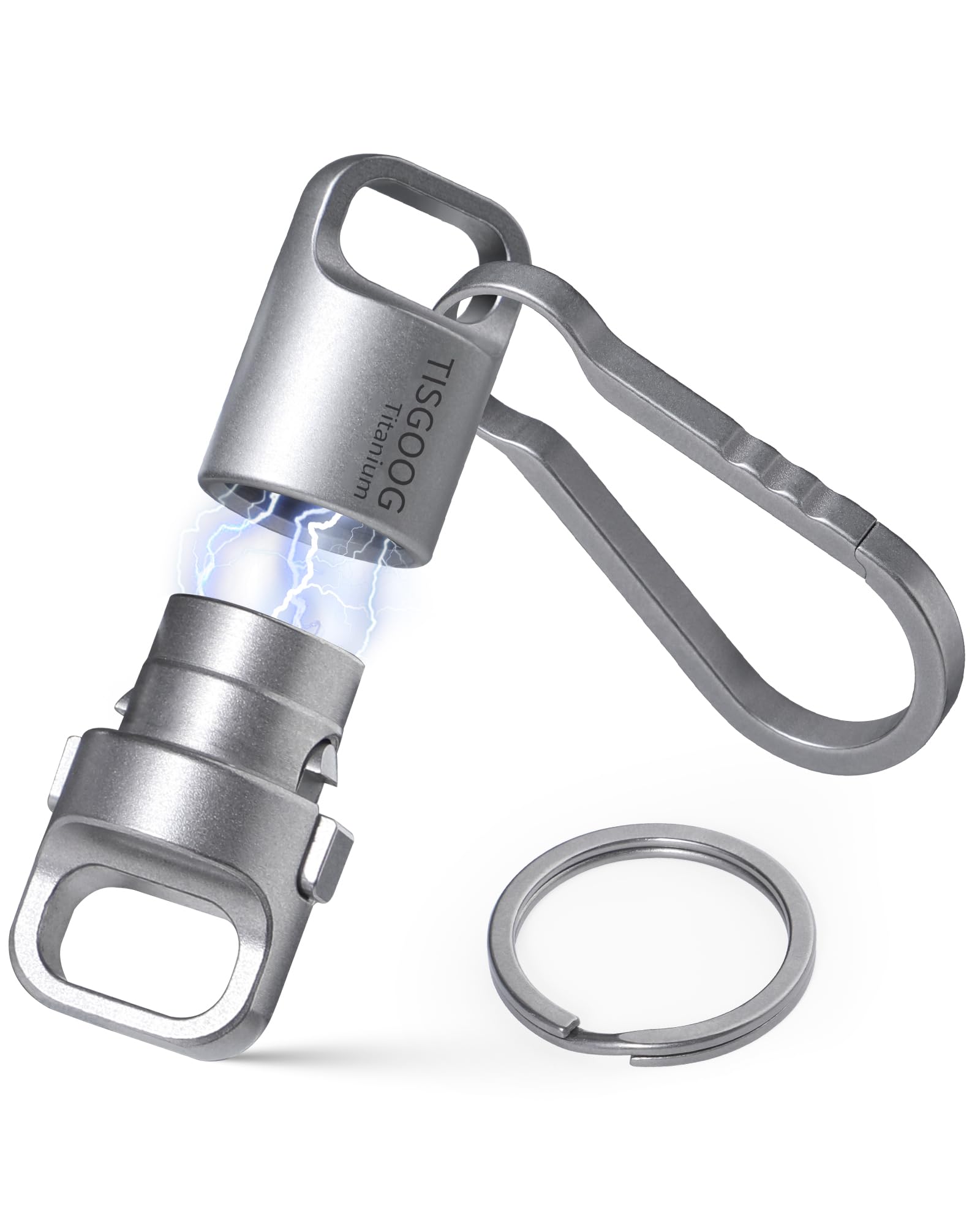 TISGOOG Titanium Quick Release Keychain,Magnetic key holder Keyring Connector,Detachable Keychain Clip for Man Woman