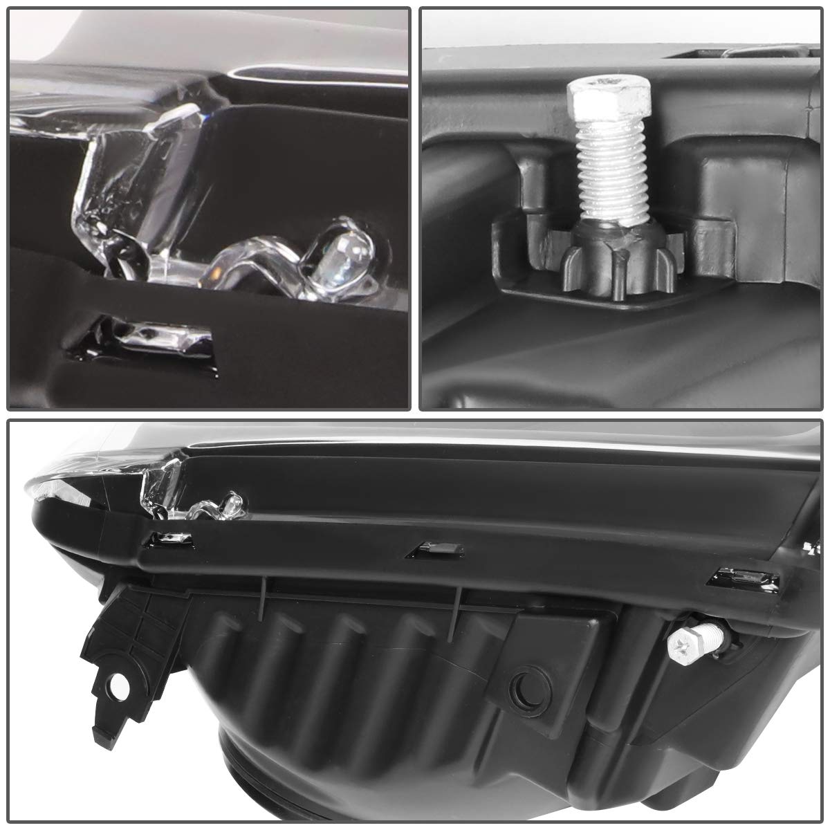 Auto Dynasty Halogen Model Factory Style Headlight Lamps Assembly, Compatible With Ford F250 F350 F450 F550 Super Duty 05-07, Dr