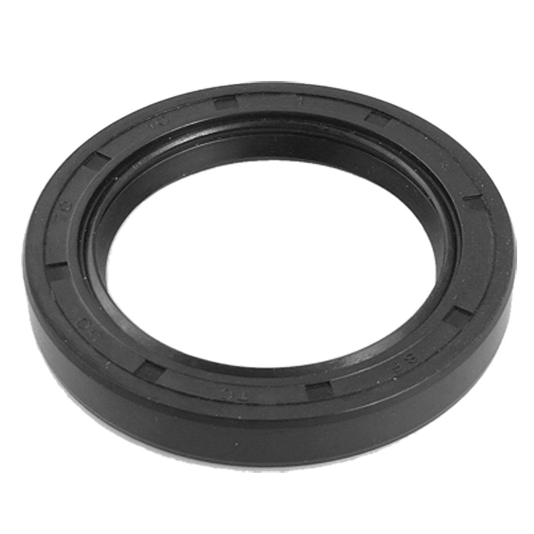 Uxcell Metric Rotary Shaft Oil Seal 50X70X10Mm Tc Double Lips Rubber, Black