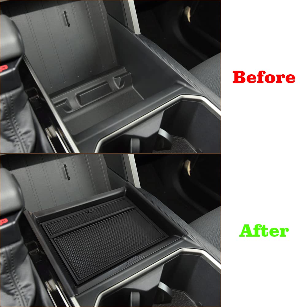 Muslogy Lower Center Console Organizer Compatible with Toyota Tundra 2022-2024 Accessories SR SR5 Limited TRD PRO Console Insert