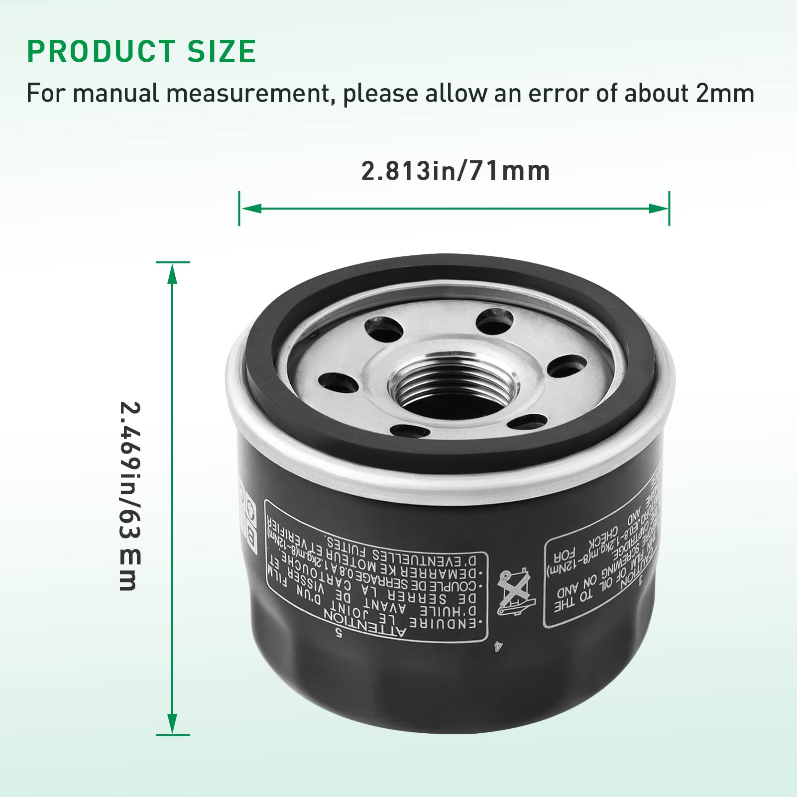 Raptor 660 Oil Filter For Yamaha Yfm660R Raptor 660 2001-2005/Yamaha Yfm700K Kodiak 708 2016-2018 /Yfm700K Kodiak Eps Se 708 /Yamaha Pz50Mt Phazer Mountain Lite 499 2007#1541Alba2E00 5Dm134400000