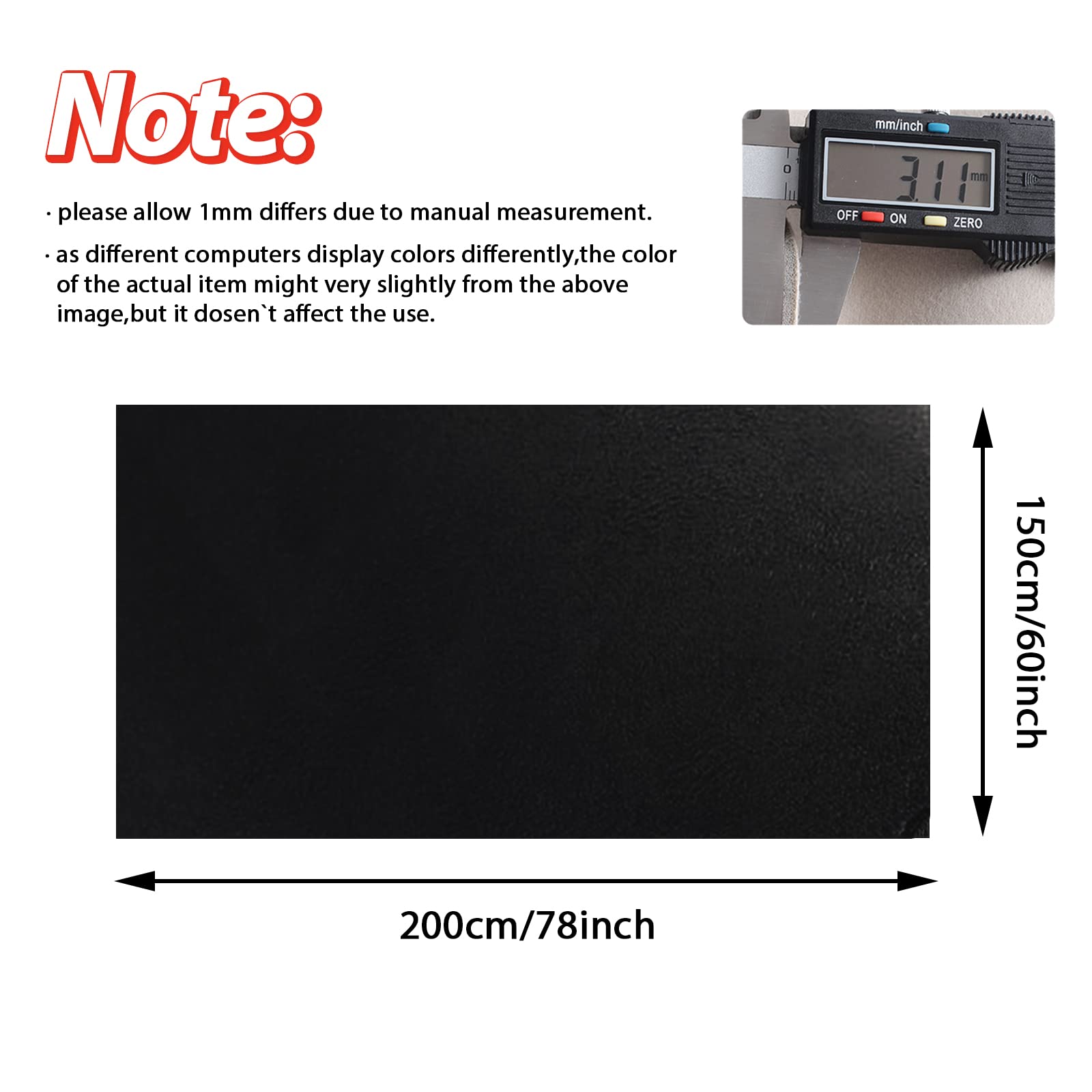 Motuka 79' L X 60' W Black Suede Headliner Fabric With Foam Backing Material - Automotive/Home Micro-Suede Headliner Fabric For Car Replacement/Repair/Diy
