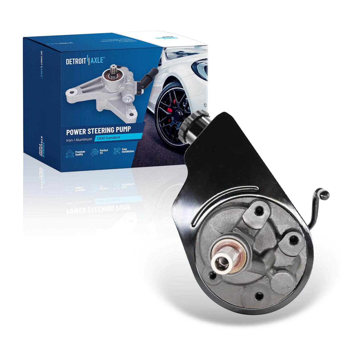 Detroit Axle - 6.6L Power Steering Pump for Chevrolet GMC Silverado Sierra 2500 3500 HD Power Steering Pump with Reservoir Repla