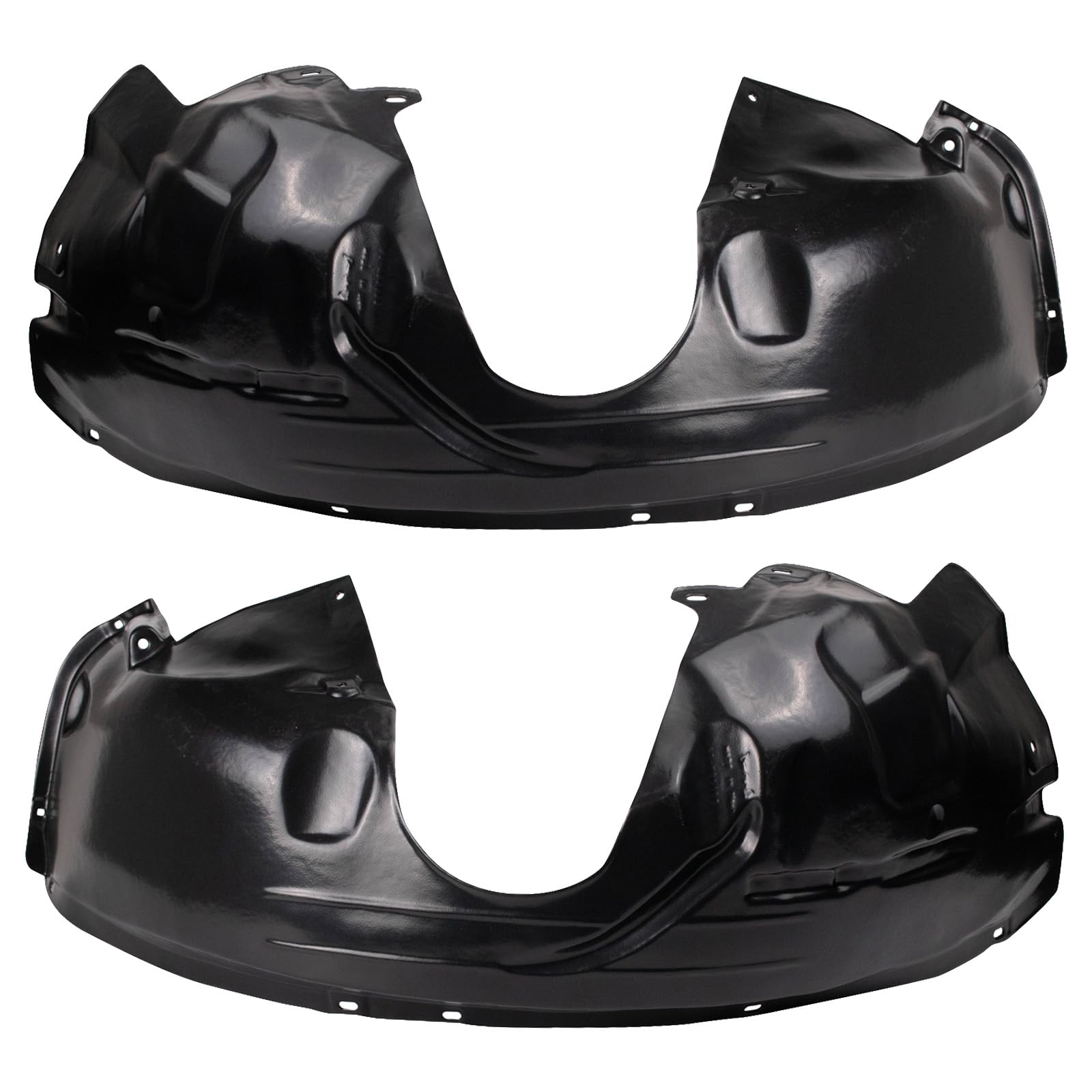Trq Front Inner Fender Liner Set Compatible With 2010-2013 Ford Transit Connect Fo1248169 Fo1249169