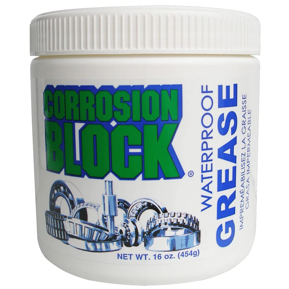 Corrosion Block High Performance Waterproof Grease - 16Oz Tub - Non-Hazmat, Non-Flammable & Non-Toxic