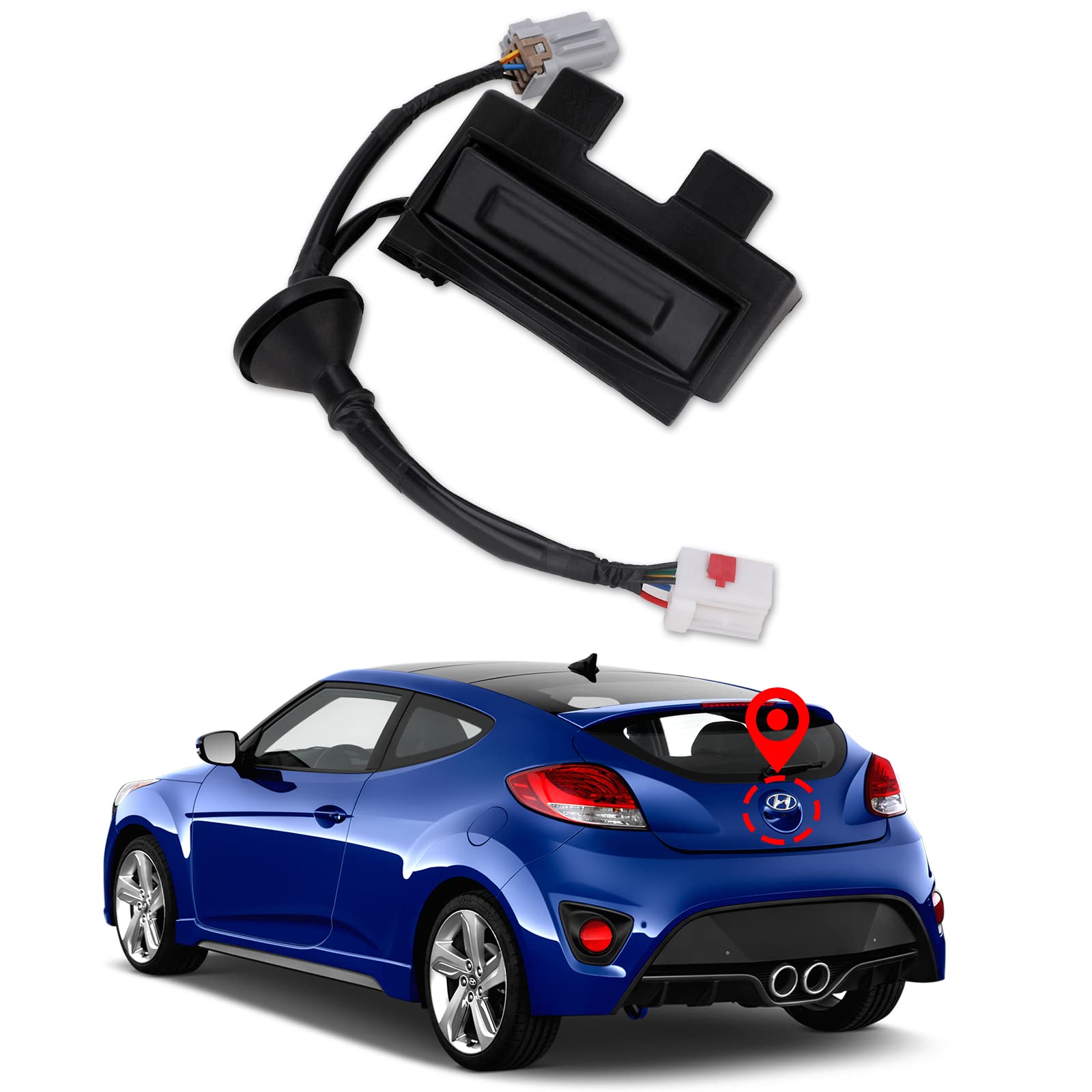Veloster Trunk Button For 2012-2017 Hyundai Veloster Rear Hatch Lock Release Switch Trunk Latch Button Replace # 81260-2V010, 81