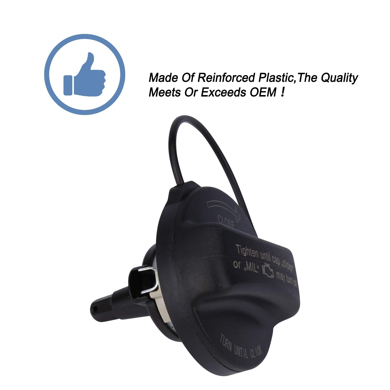 Fuel Tank Filler Cap,Gas Cap Compatible With Bmw E39 E46 E60 E90 E92-128I 320I 325I 328I 328Xi 330I 330Xi 335I 525I 528I 530I 535I 750I X1 X3 X5 Z4 M3 Mini Cooper,Replace # 16117222391, 10844, 31848