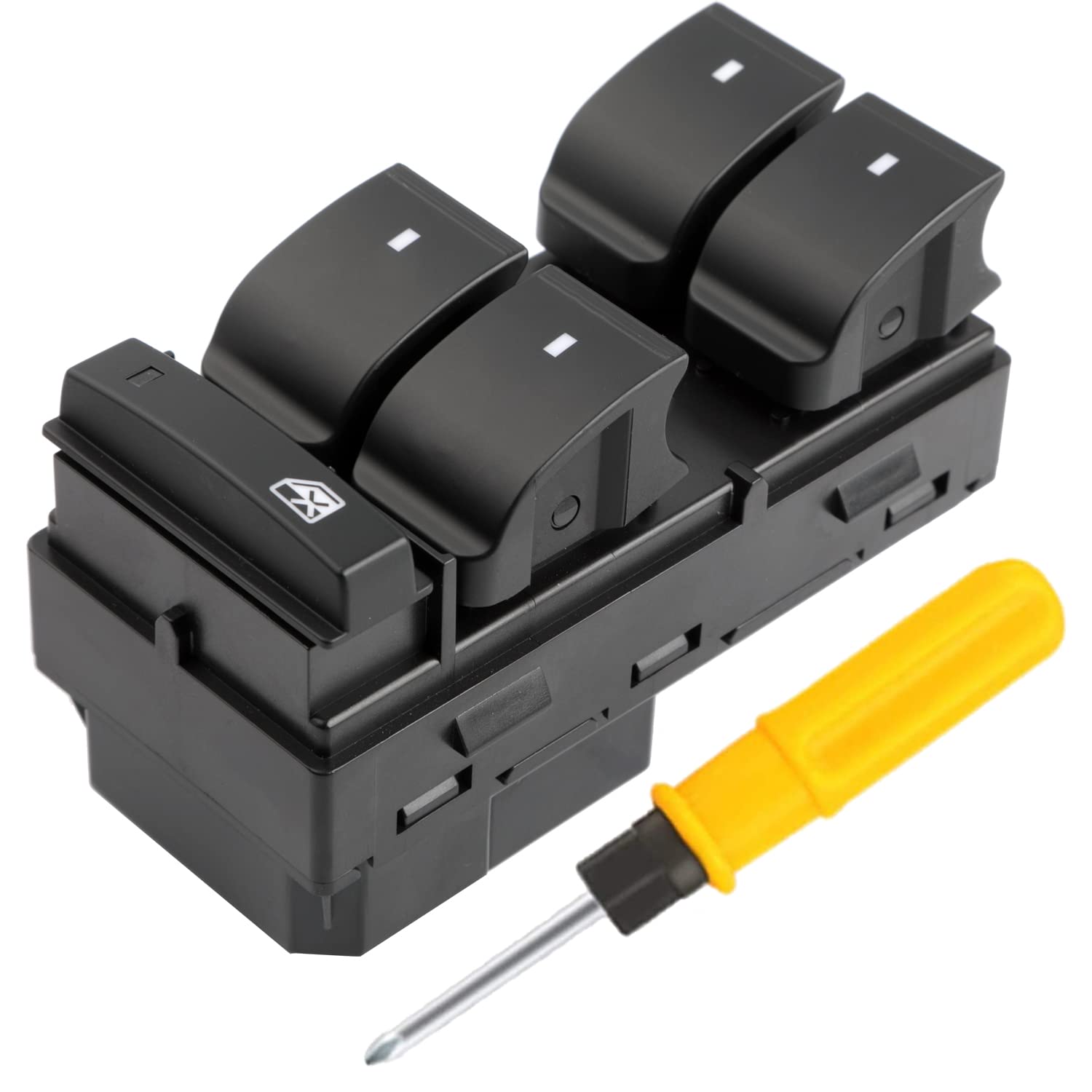 20945224 Driver Side Master Power Window Control Switch With Red Light Compatible With2007-2016 Gmc Acadia, D1961F, D1930F