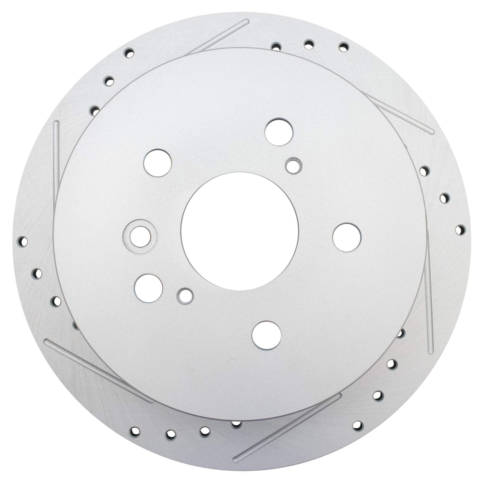 Trq Rear Performance Brake Rotors Set Solid Premium G-Coated Cross Drilled & Slotted Compatible With 2004-2006 Lexus Rx330 2007-