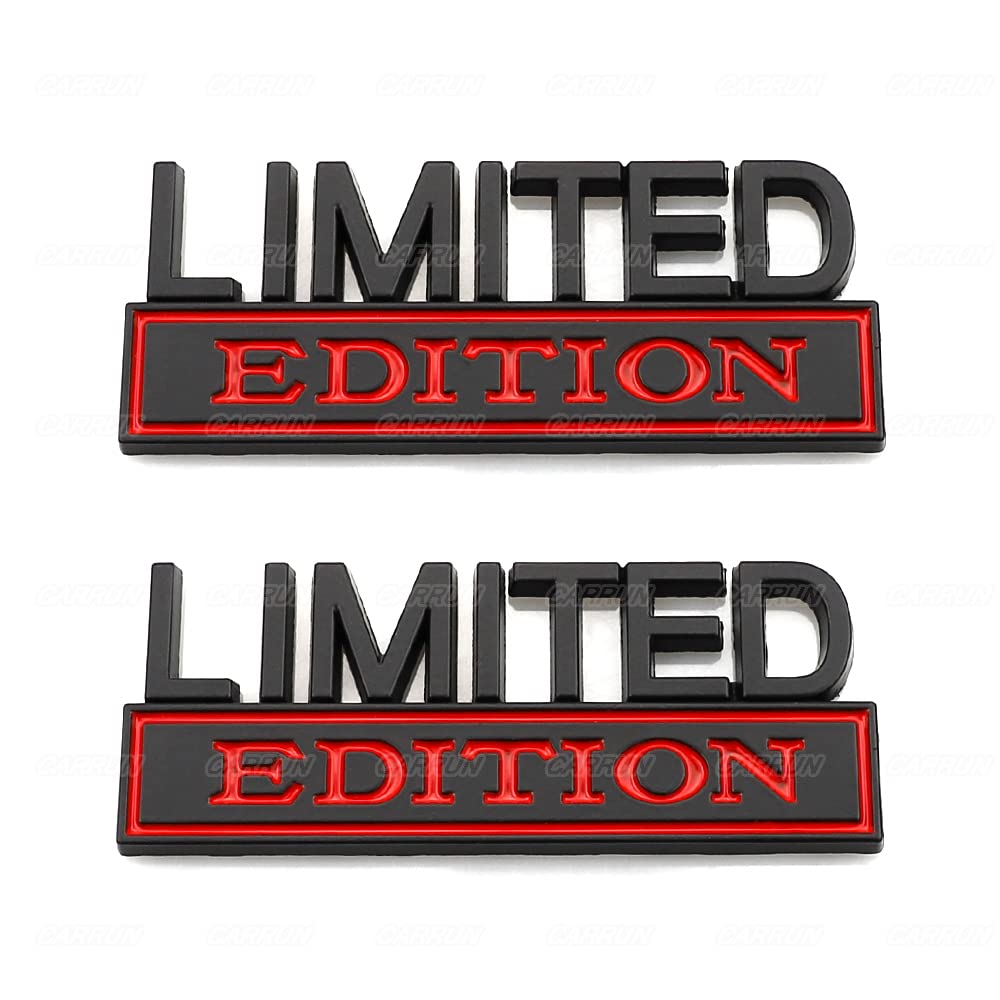 Carrun 2X Limited Edition Emblem Small Size Car Side Rear Front Hood Trunk Door Fender Bumper Metal Badge 3D Cr-2Limited Cr-2Lim