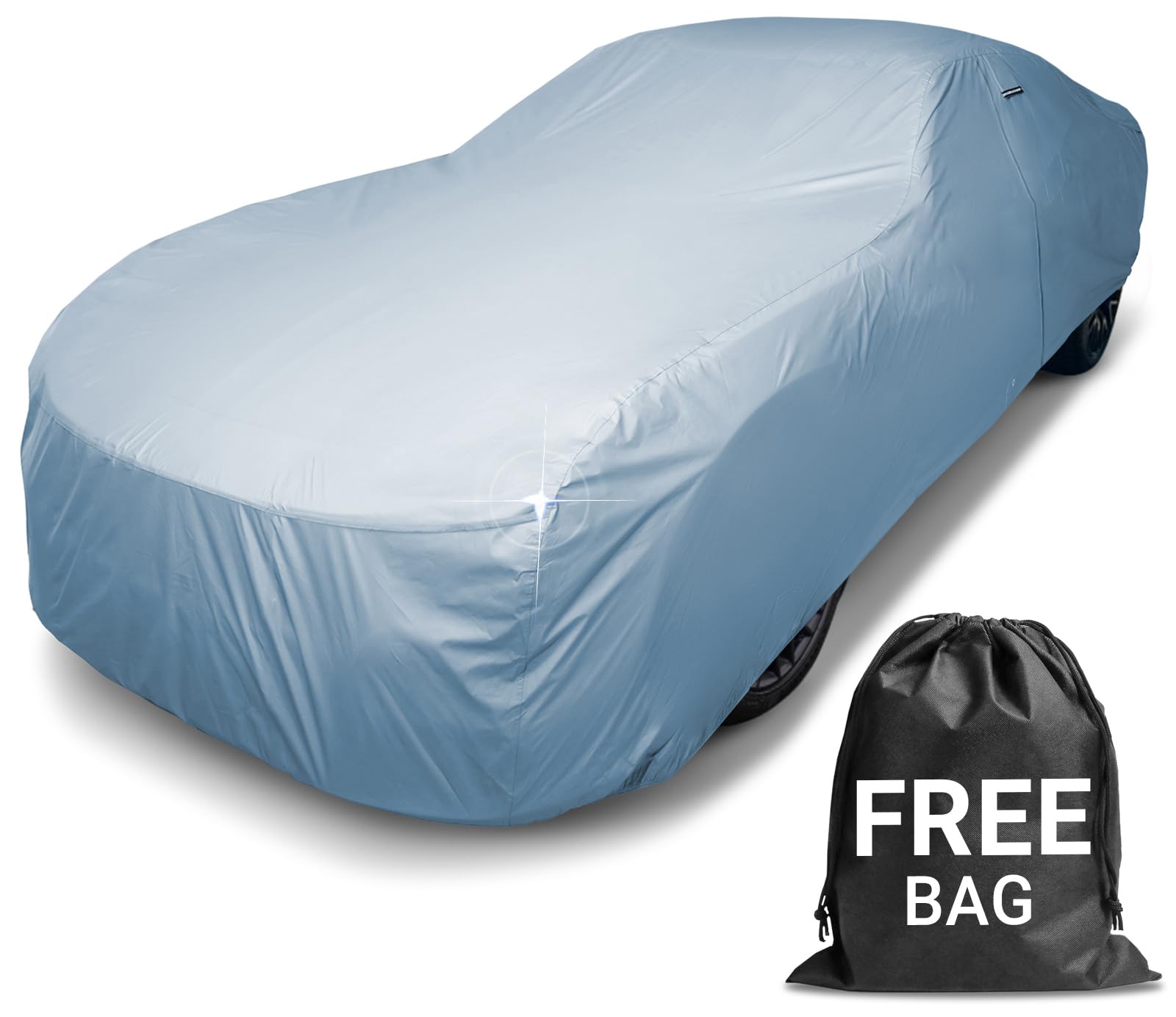 iCarCover 15-Layer Car Cover Waterproof All Weather | Premium Quality Car Covers for Automobiles, UV Protection, Corvair 2-Door 