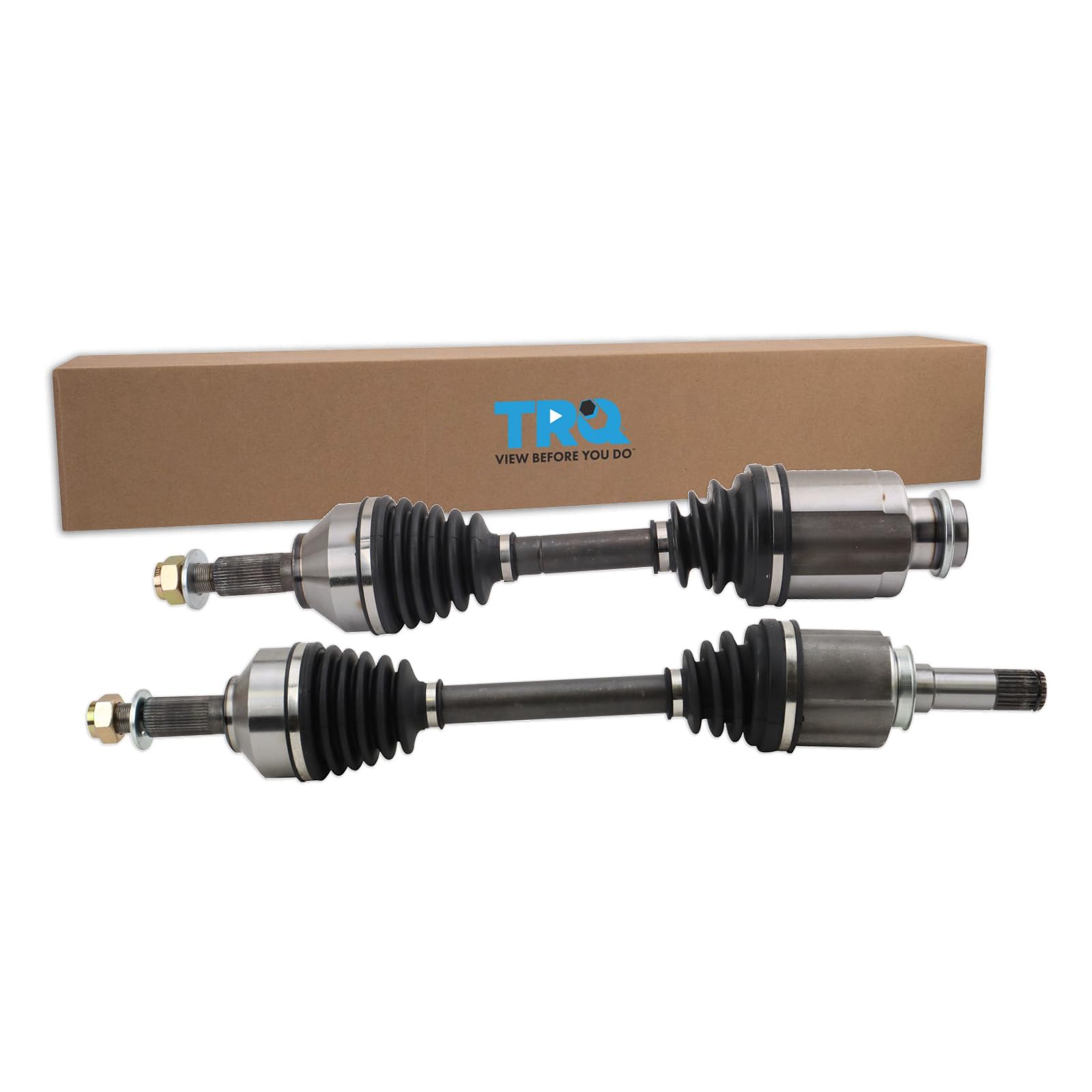 TRQ Front CV Axle Shaft Assembly Set Compatible with 10-13 Flex 10-12 MKS MKT Taurus