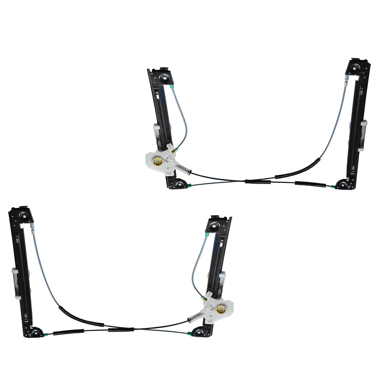 Trq Front Power Window Regulator Set Compatible With 2002-2005 Mini Cooper Mc1350100 Mc1351100