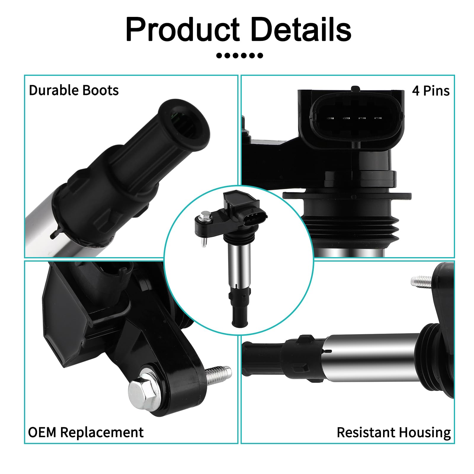 Uf375 Ignition Coil Pack 6Pcs (2.8L 3.6L V6) For Buick Allure Enclave Lacrosse Rendezvous,Cadillac Cts Srx Sts,Chevy/Chevrolet T