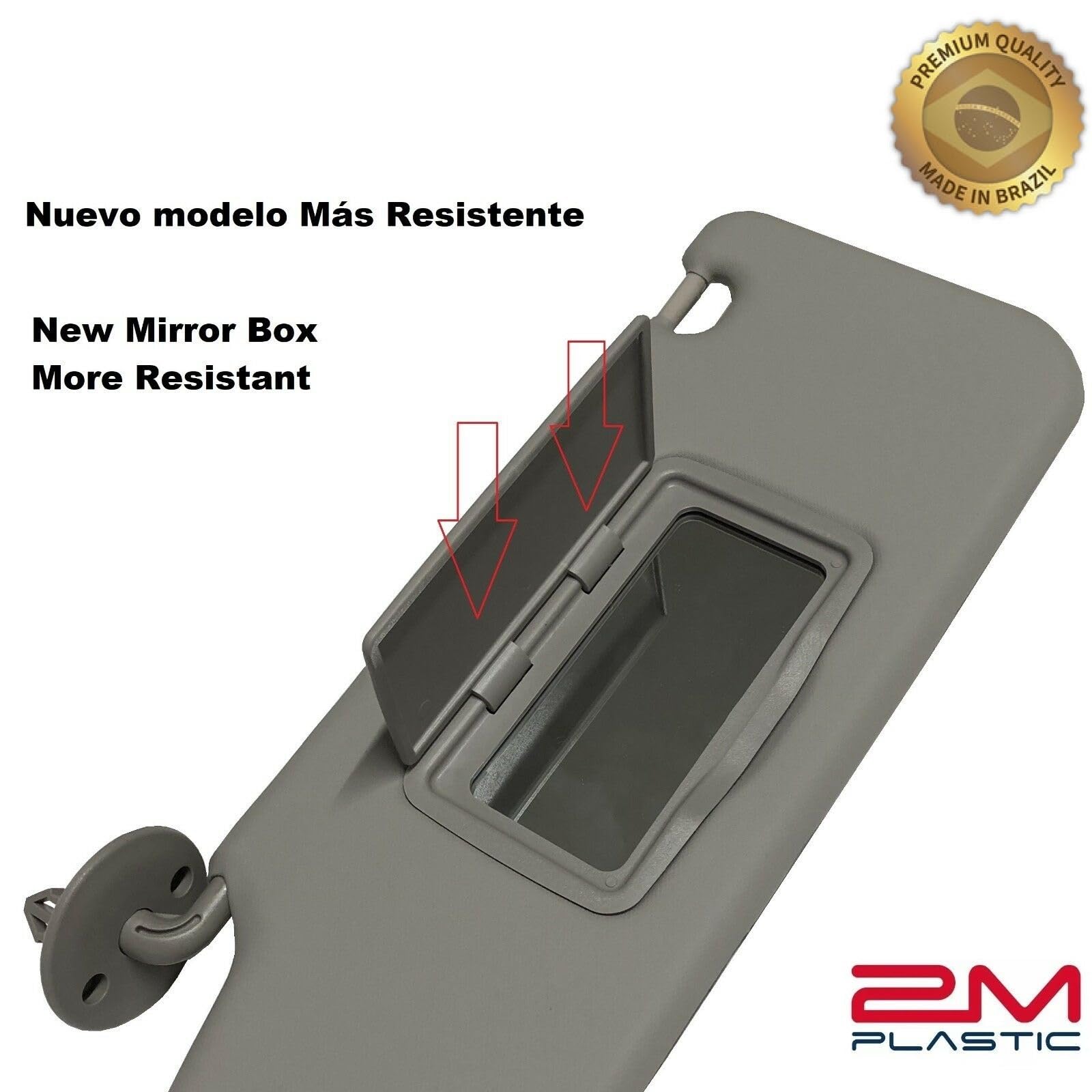 2M PLASTIC Gray Left Sun Visor Replacement for Chevy Sonic 2012-2020, Spark 2011-2022 - Durable Plastic, Perfect Fit