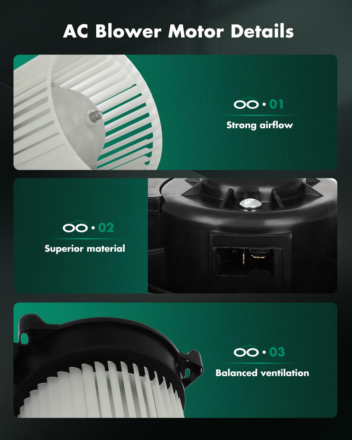 Scitoo 700311 Front Hvac Blower Motor With Fan Cage For Mazda For Mx-5 Miata L4 2.0L 2006 2007 2008 2009 2010 2011 2012 2013 201