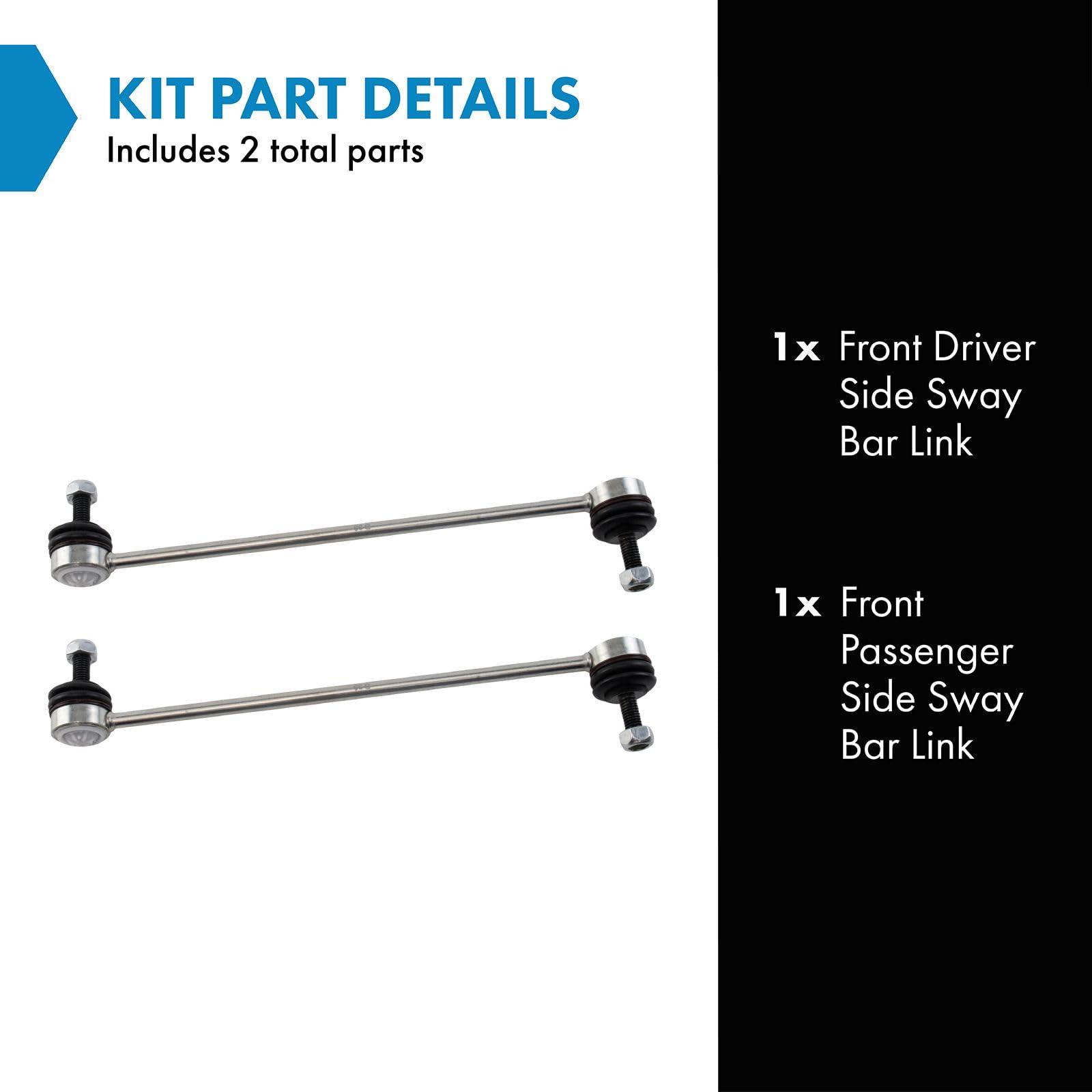 Trq Rear Sway Bar Stabilizer Link Set Compatible With 2015-2021 Kia Sedona