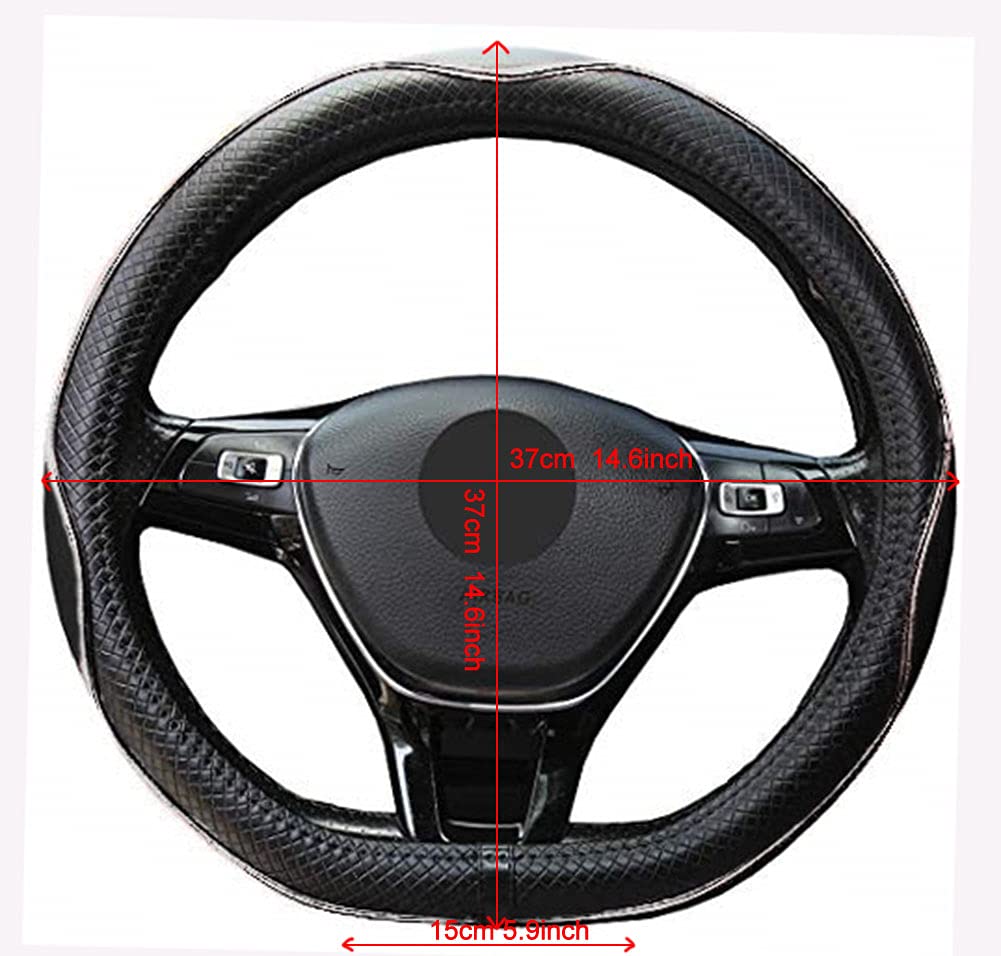 Mayco Bell Flat Bottom Steering Wheel Cover Anti-Slip,Safety,Soft,Breathable,Durable,Full Surround,Comfortable Grip Microfiber L