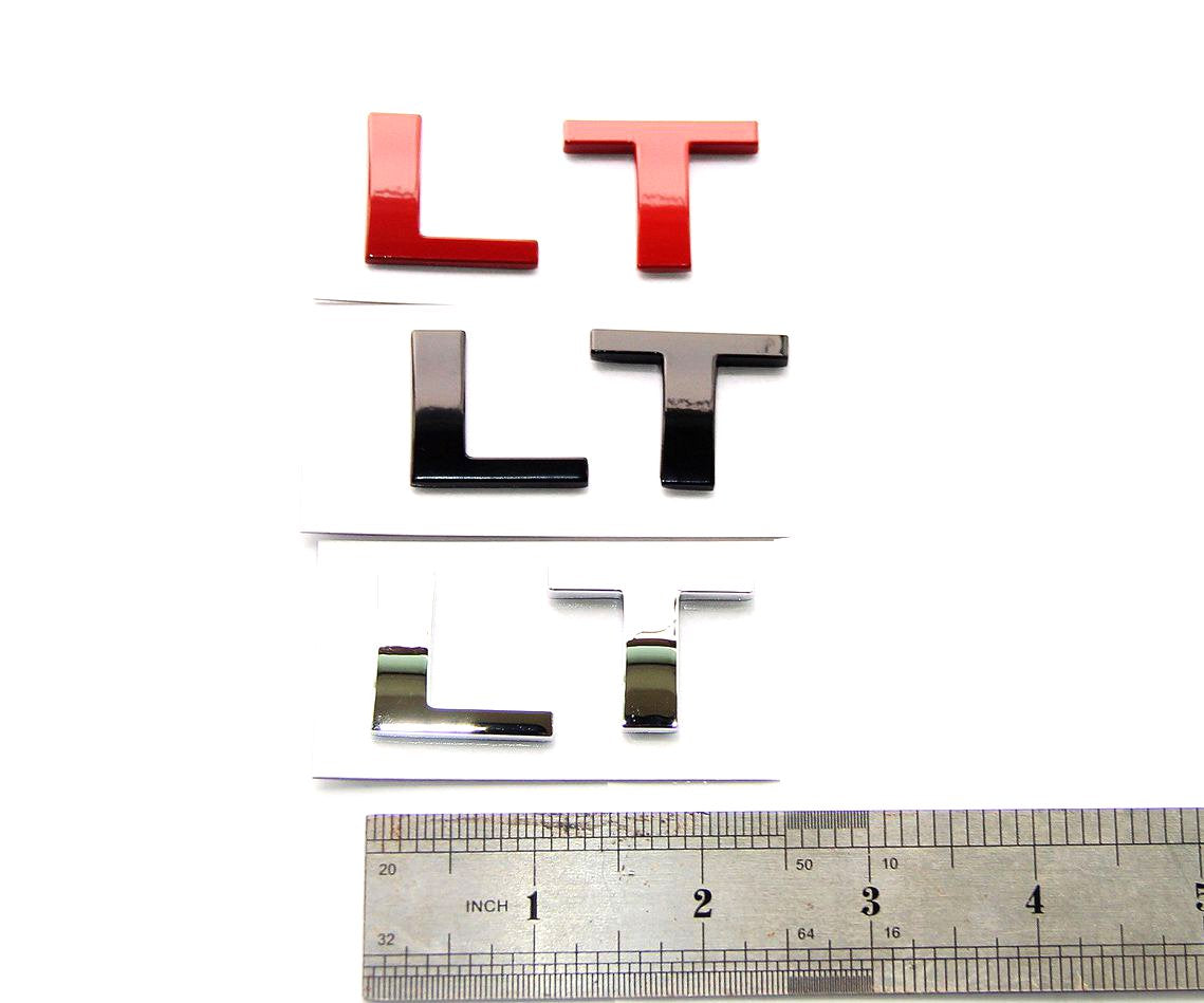 Yoaoo 1x OEM LT Letter Nameplate Emblem Badge for Silverado Sierra Tahoe Suburban 2007-2018 - Glossy Black Finish