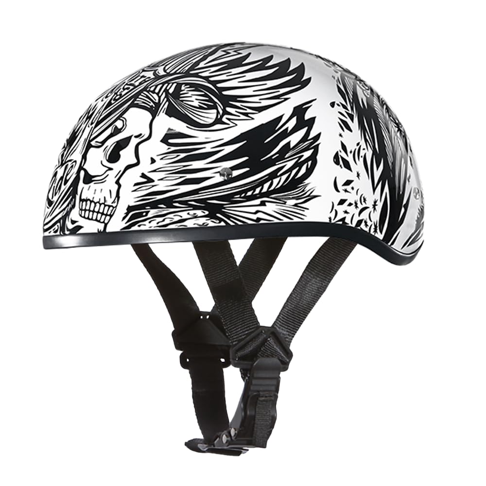 D.O.T. Daytona Skull Helmet- W/Live Fast- Xl