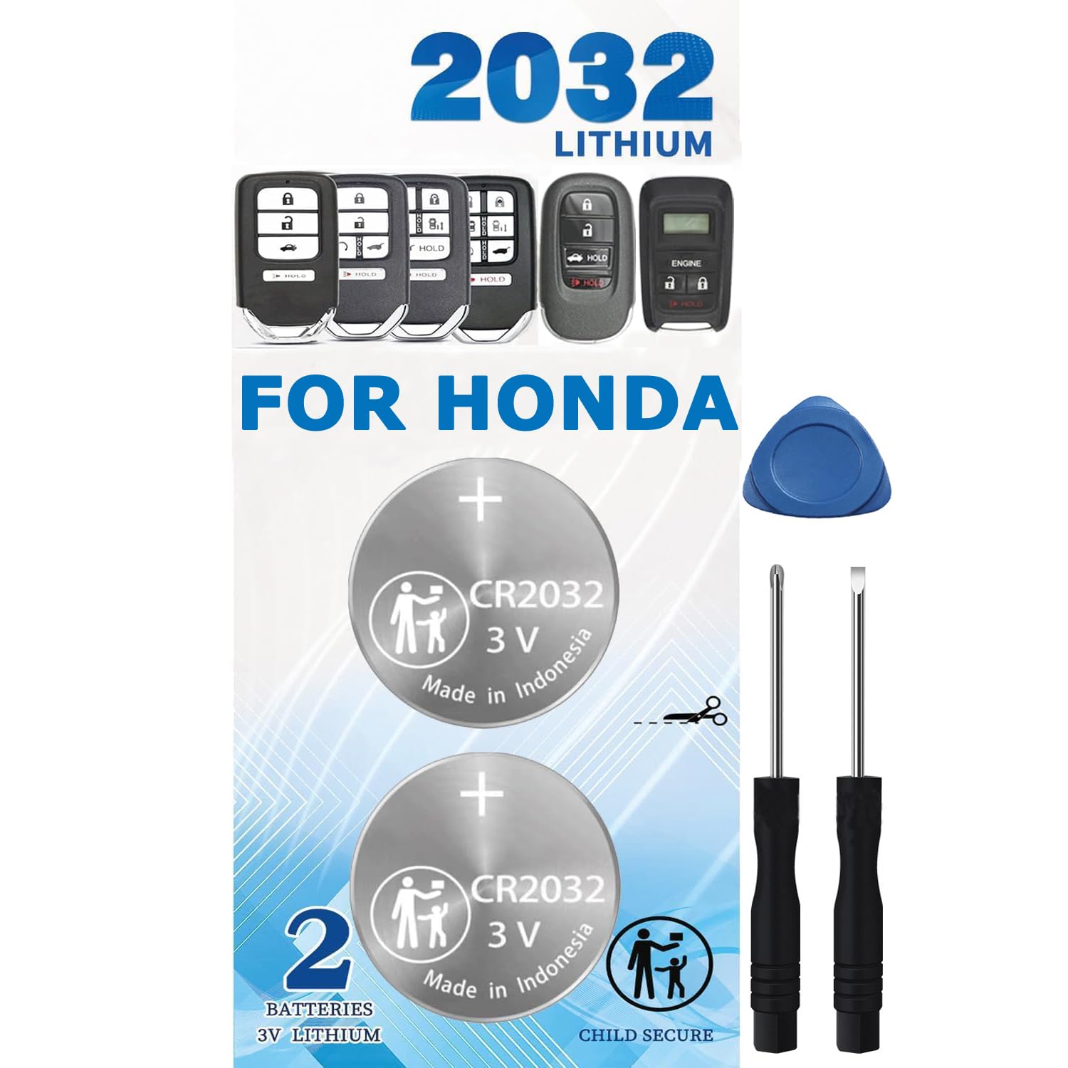 Key Fob Battery Replacement For Honda Crv Civic Accord Pilot Odyssey Hrv Fit Passport Ridgeline Crosstour Insight Clarity Crz Sm