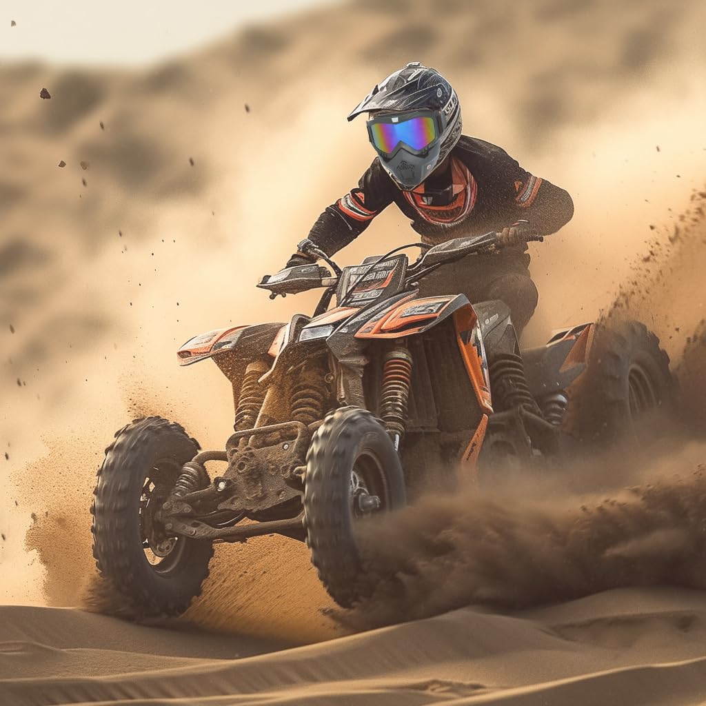 Crossbody 2 Pieces Motorcycle Goggles With Adjustable Face Mask,Dirt Bike Atv Motocross Mx Riding Offroad Cycling Protective Gla