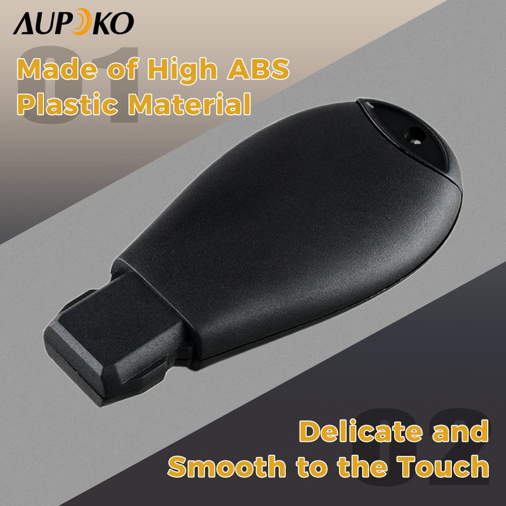 Aupoko Gq4-53T Keyless Entry Remote Key Fob, 3 Buttons Smart Key 56046953,56046953Ae, 56046953Ac,56046953Ag, Compatible With Dod