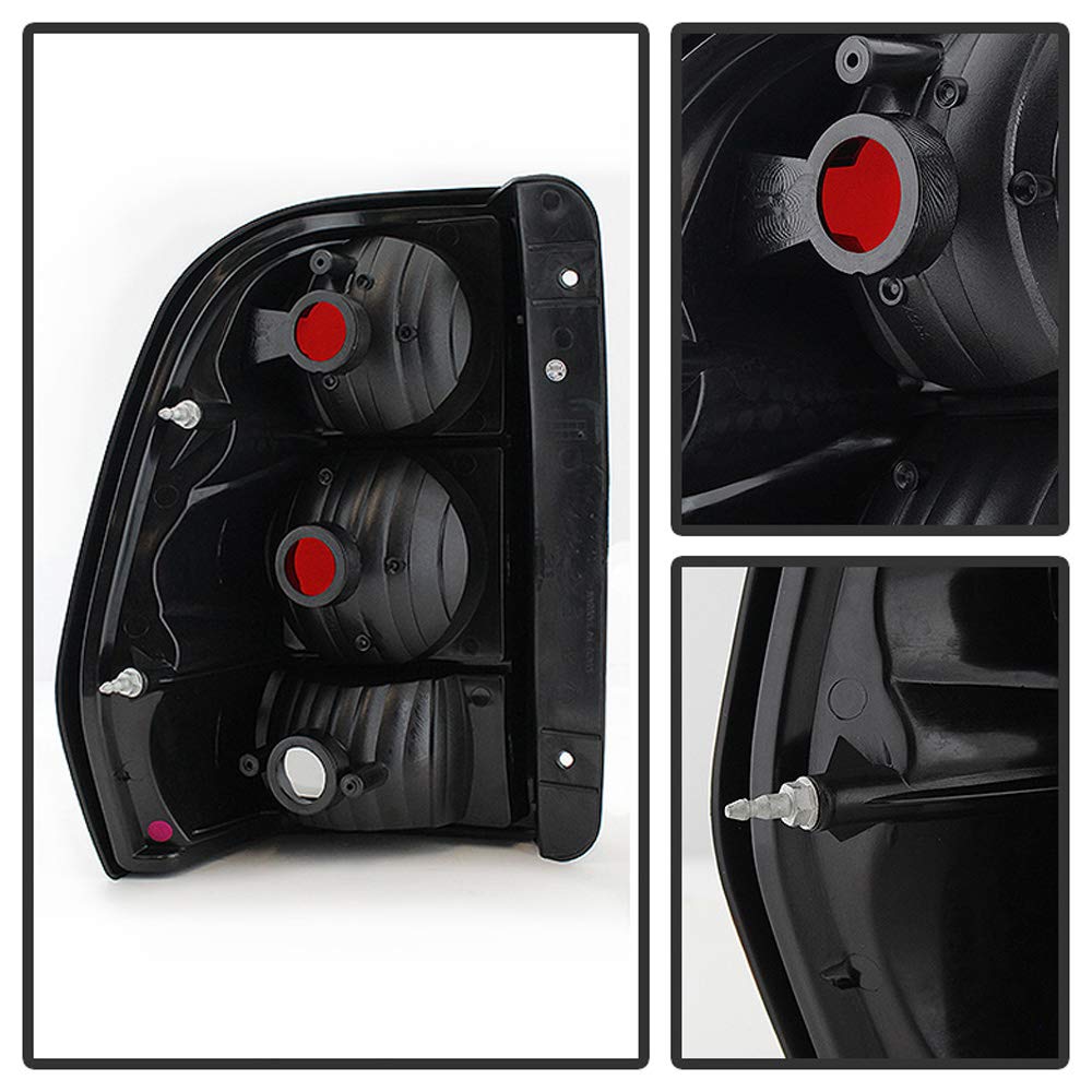 Acanii - For Red Smoked 2002-2009 Chevy Trailblazer Tail Lights Lamps Left+Right Replacement