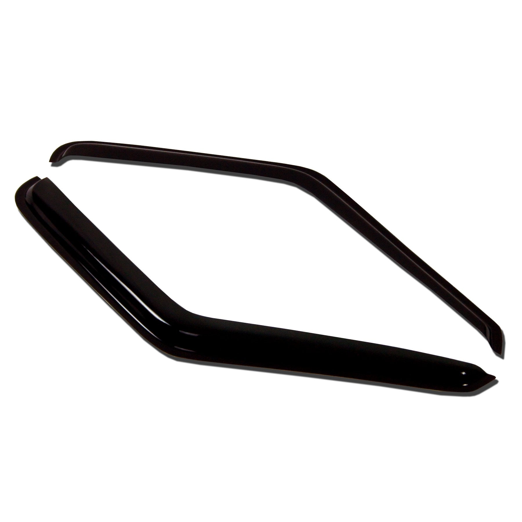 TuningPros WV-106-2 Window Visor Deflector Rain Guard Dark Smoke 2-pc Set