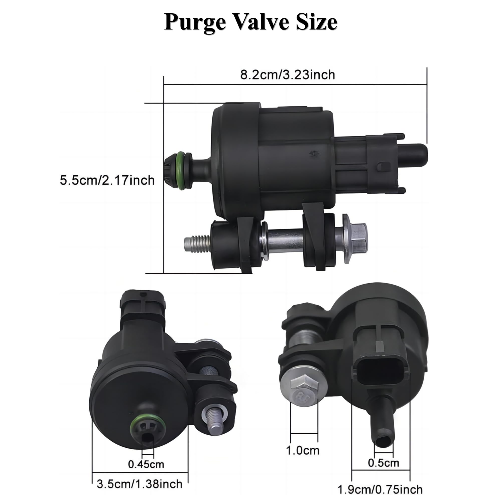 Vapor Canister Purge Valve - Compatible With Buick Enclave Lacrosse Cadillac Ats Cts Srx Xts Chevy Caprice Equinox Impala Gmc Acadia Canyon Terrain - Replaces 12610560 12690512 911082