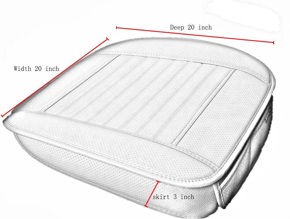 EDEALYN (2PCS PU Leather Seat Covers Auto Seat Protector Car Seat Covers for Front Seat with Side Flaps,(Deep20 inch    Width20