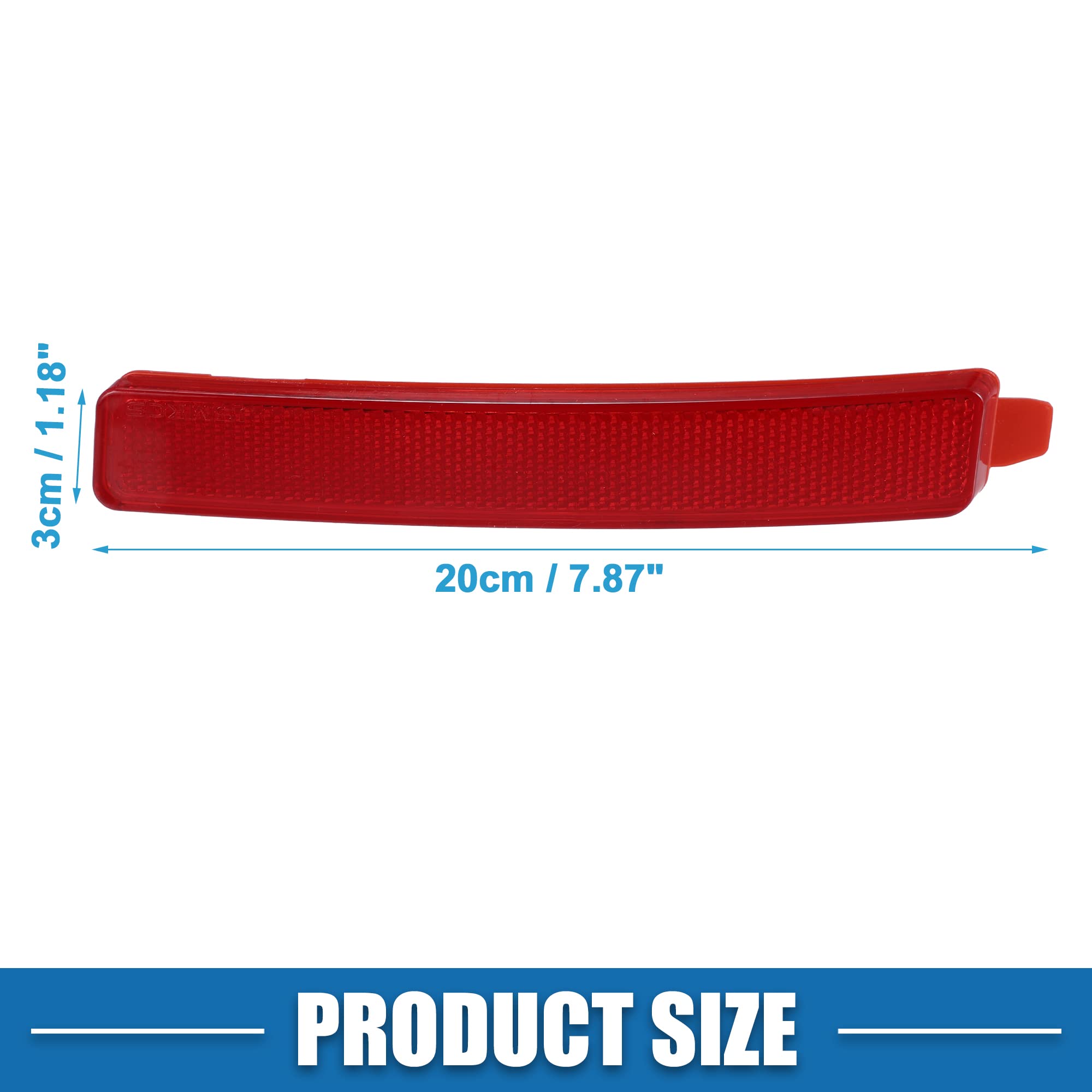 A ABSOPRO Car Rear Left Right Bumper Reflector 25881881 25881882 for GMC Acadia 2007-2012 for Cadillac SRX 2010-2016 Plastic Red