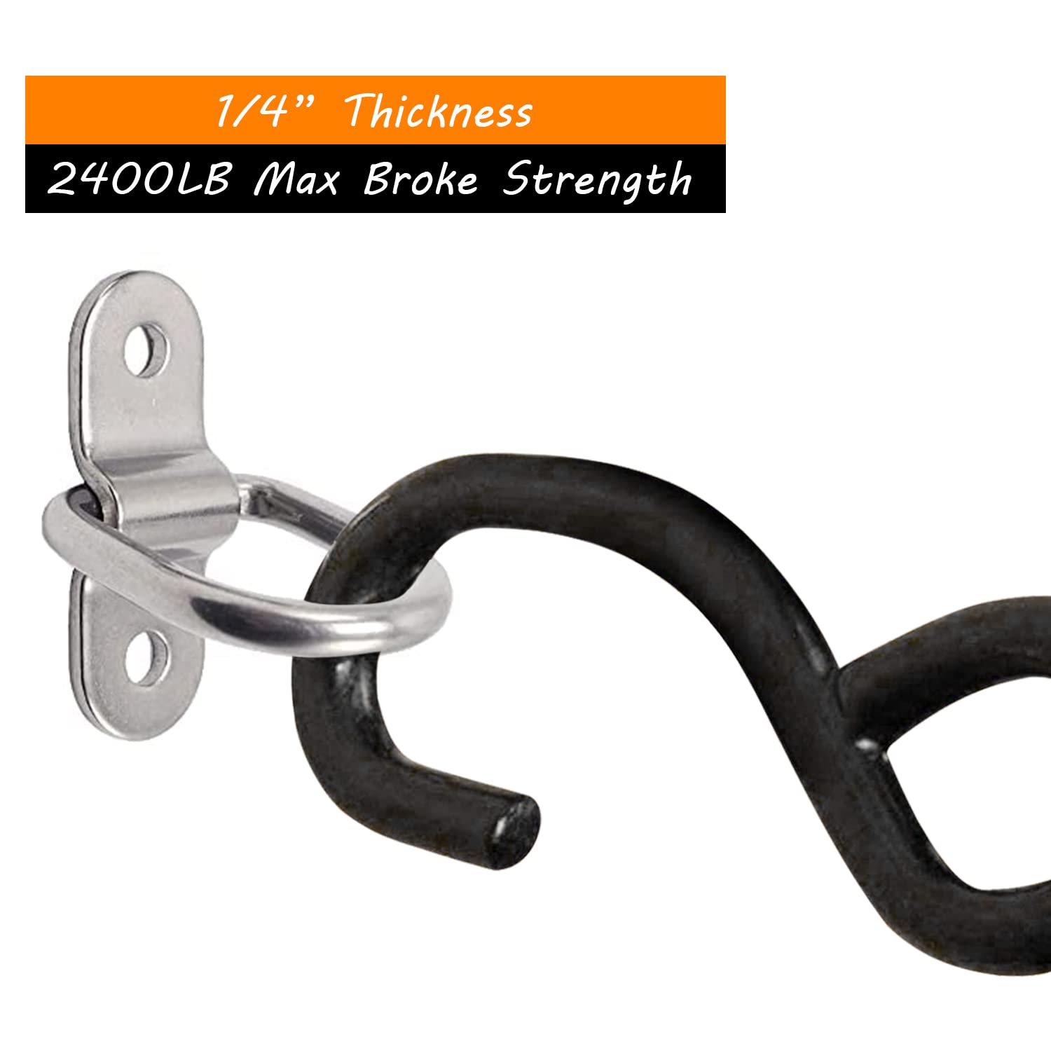 D-Ring Tie Downs Anchor1/4    Heavy Duty Surface Floor Mount Lashing Rings 2400 Lbs Cargo Trailers Load-Bearing Hangers Bracket