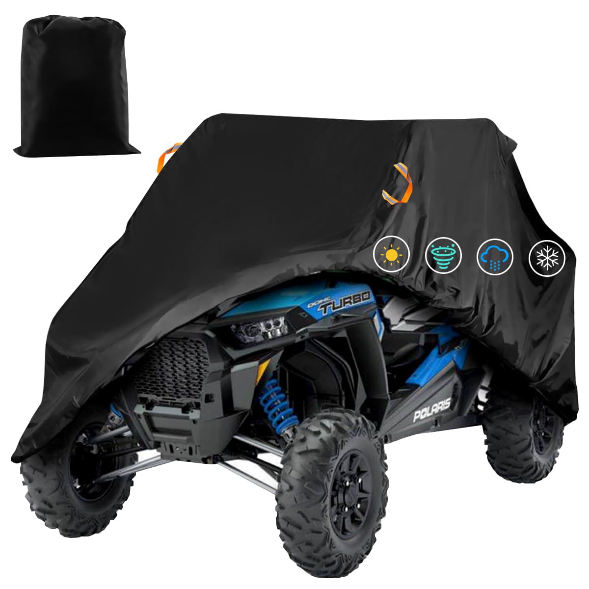 Clawscover Utv Covers Waterproof Outdoor,2 Seater 115 Inch Xl Heavy Duty 420D Oxford Cloth All Weather Side By Side Cover Access