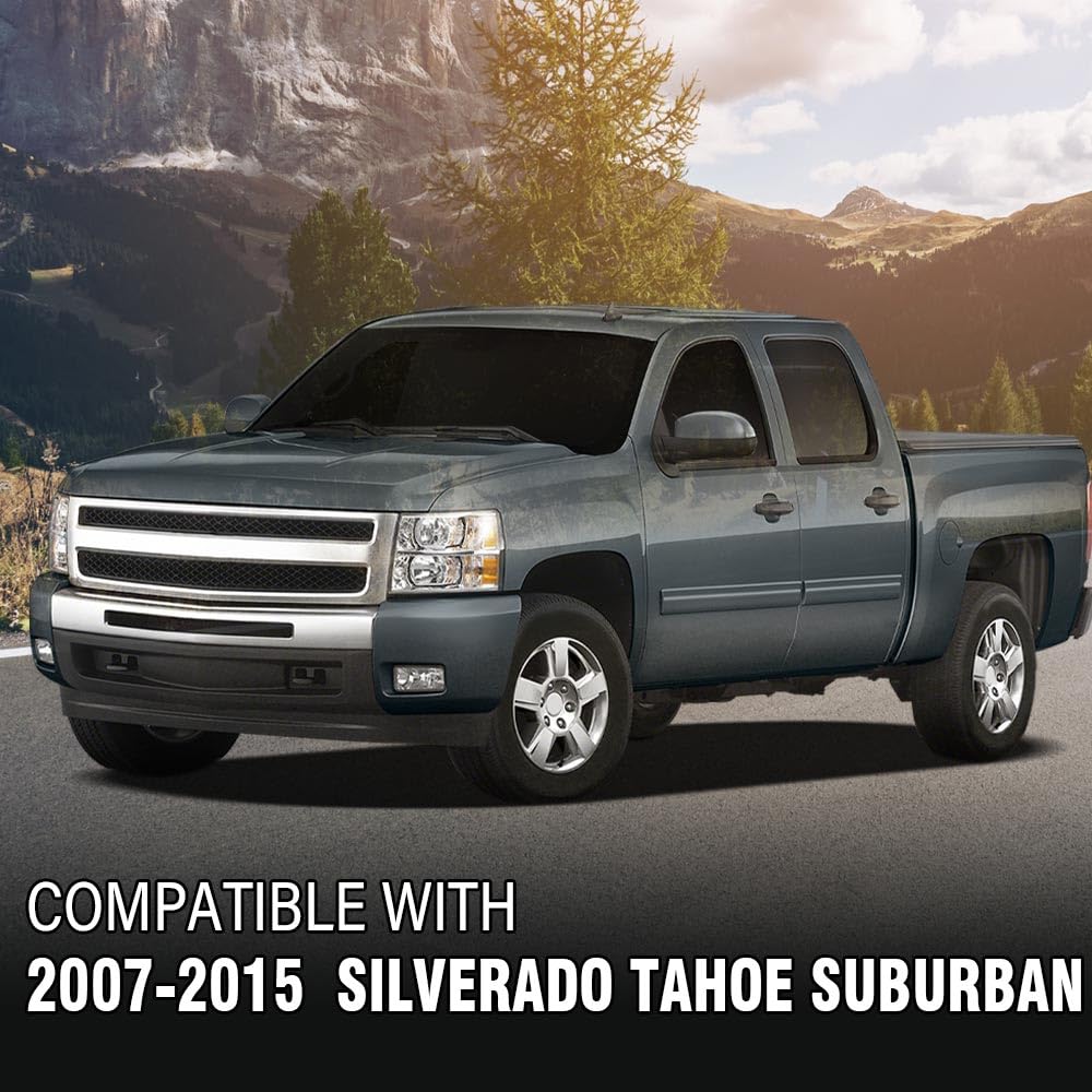 G-Plus Front Bumper Fog Lights W/Bulbs Compatible With Chevy Silverado/Tahoe/Fit Suburban 2007-2015 Left & Right Driving Fog Lam