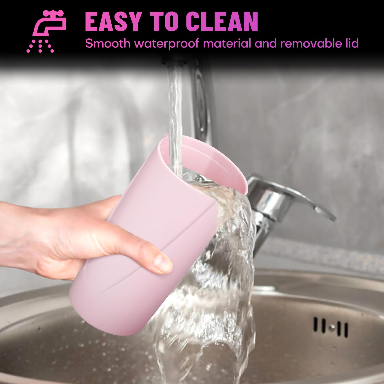 Car Trash Can Bin With Lid - 2 Packs Car Garbage Can Cup Holder - Pink Mini Leakproof Vehicle Trash Garbage Can Bin With 40Pcs T