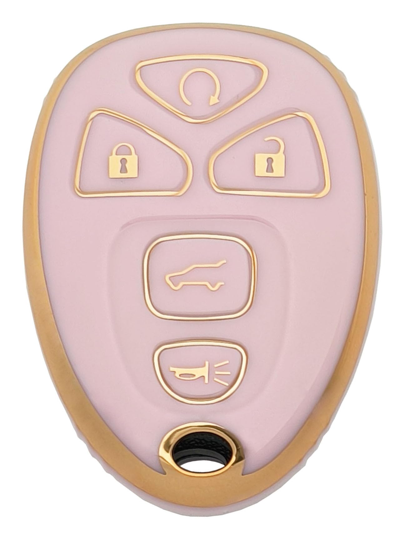 Key Fob Cover Case Shell Keychain For Suburban Tahoe Traverse Gmc Acadia Yukon Cadillac Escalade Srx Buick Enclave Pink (For Gmc
