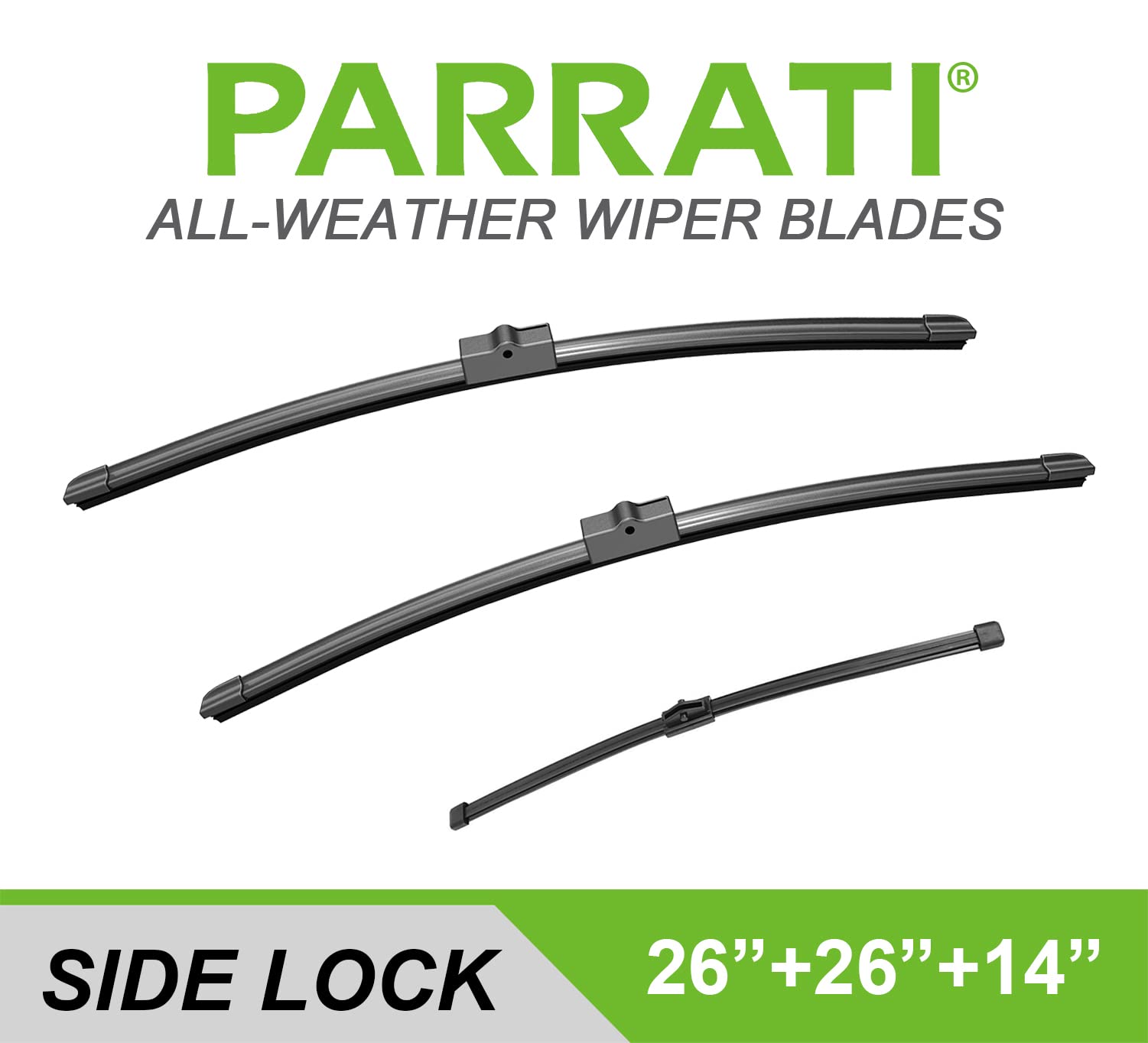 Parrati High Performance Premium All-Season Automotive Windshield Wipers With Rear Wiper Blades Replacement For Volkswagen Touar