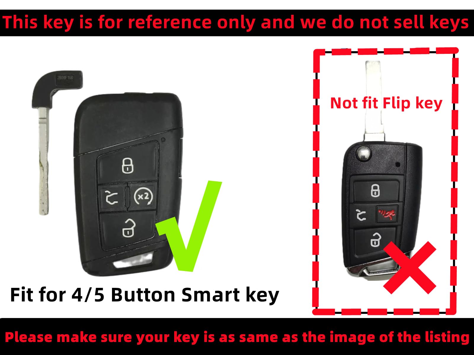 REPROTECTING Silicone Rubber Key Fob Cover Compatible with 2018-2025 VW Volkswagen Atlas Golf Alltrack Jetta Passat Tiguan Taos