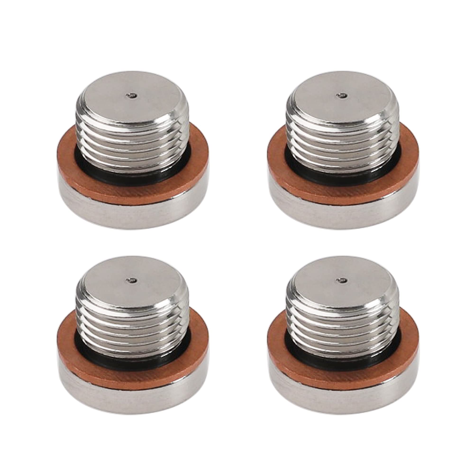Rrina 4Pcs 304 Stainless Steel M18X1.5 Inner Hex Head O2 Oxygen Sensor Plug