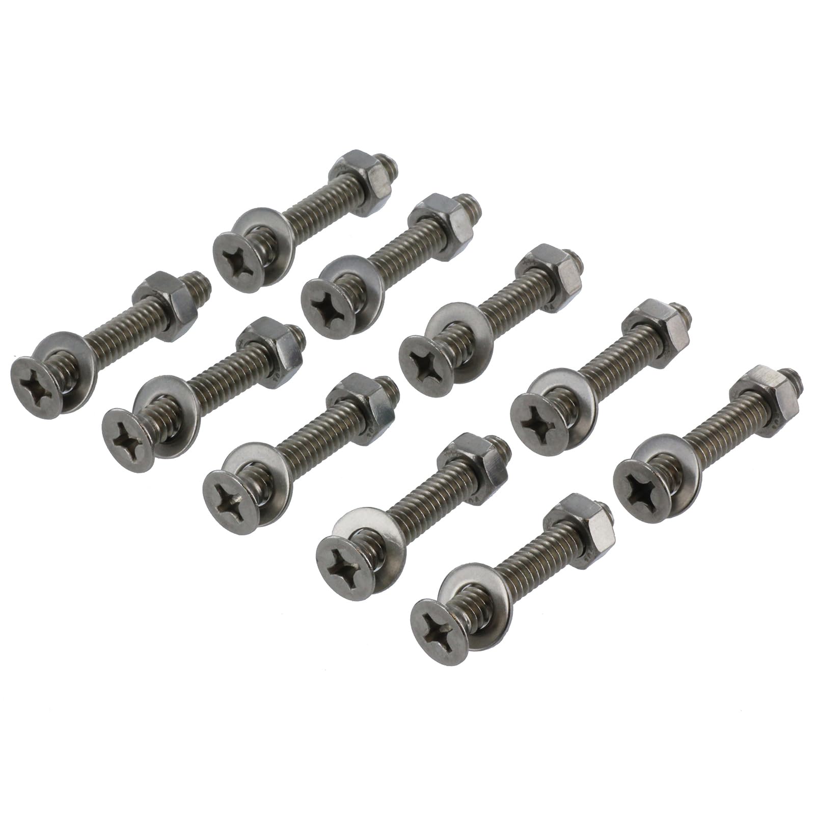 US Cargo Control Airline-Style Track Fastener Pack, Package of 10 Sets of Bolts, Nuts, and Washers, Quickly Install and Secure L Track Tie Down Systems to Your Pickup Truck, Van, Or Trailer