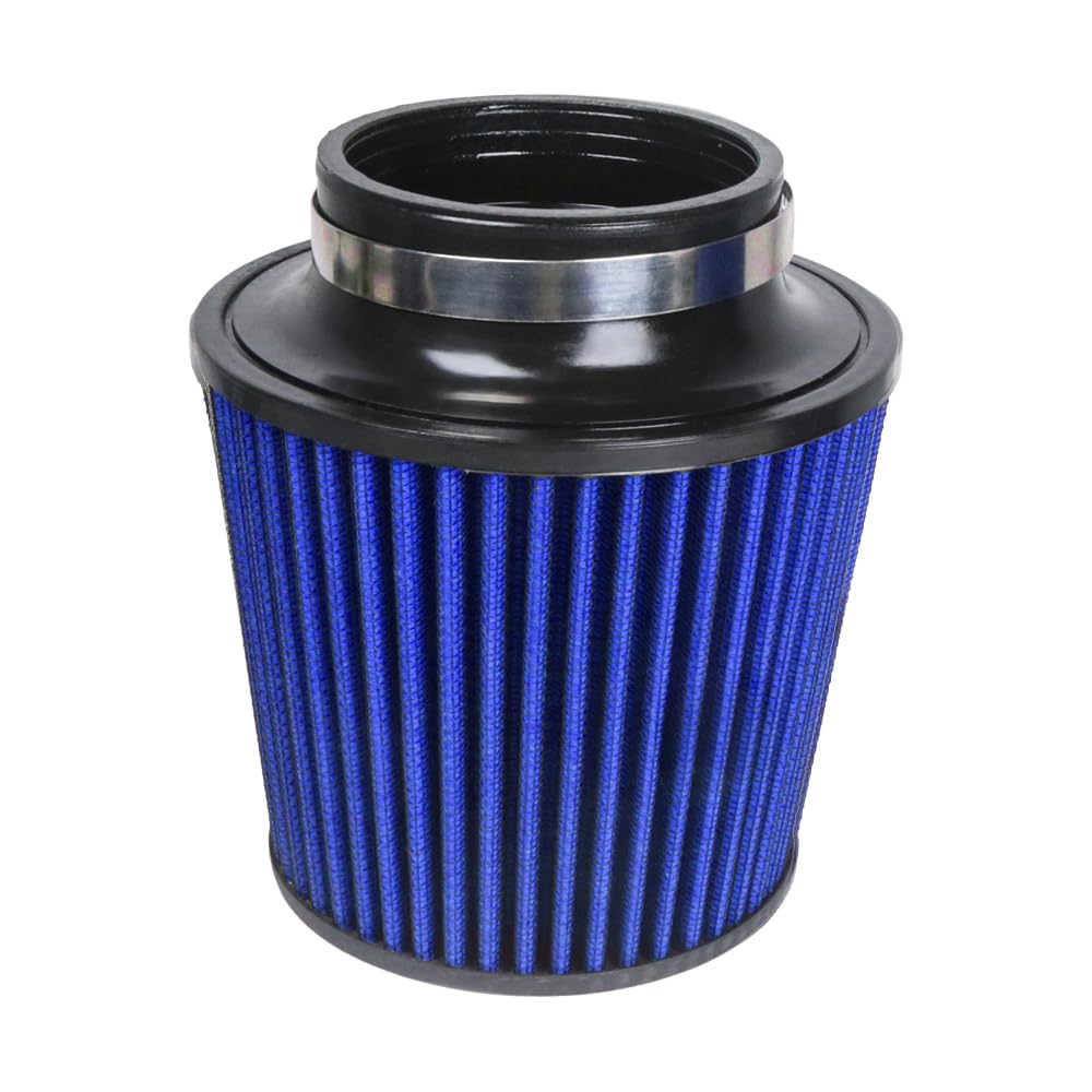 Kyostar Universal Carbon Fiber 3.5 Inch 89mm Air Intake Cone Filter Replacement Quality Dry Air Filter, Blue