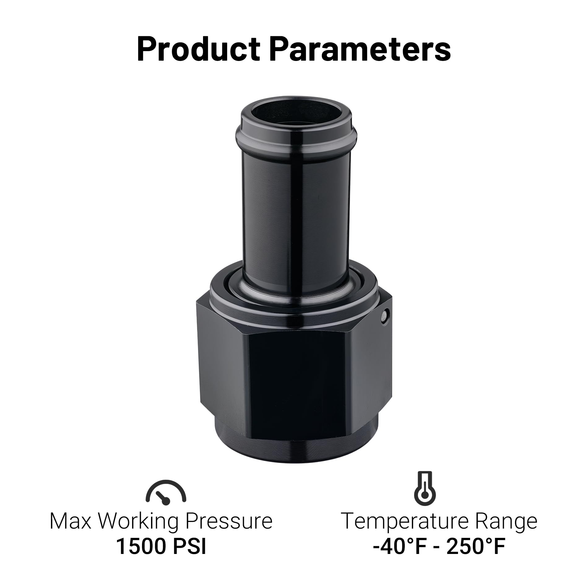 EVIL ENERGY 10AN Female to 5/8'' Barb Hose Fitting Straight Swivel 2PCS