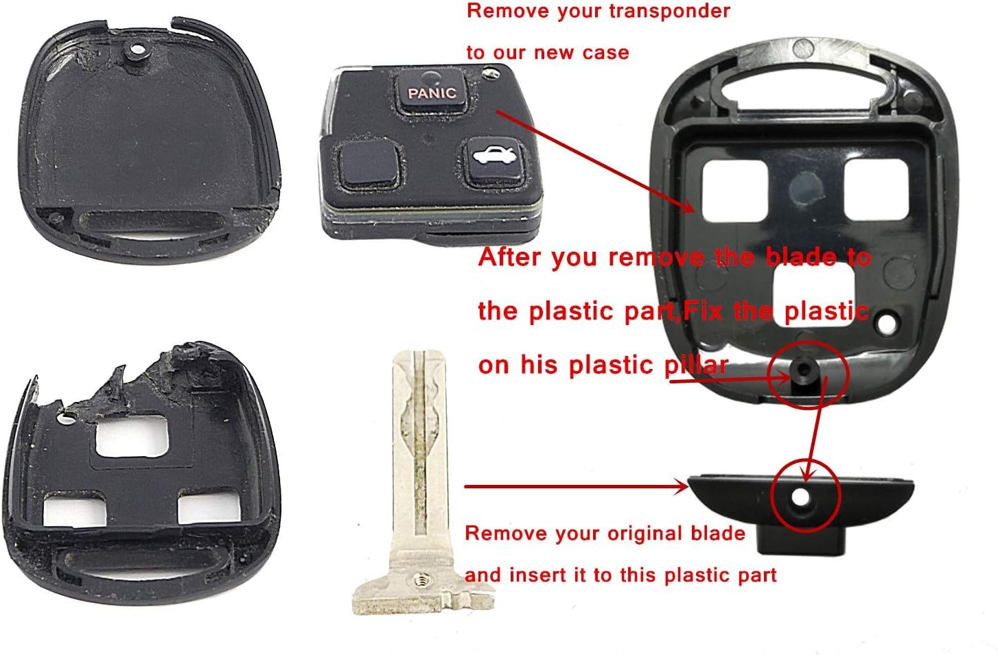 Replacement Key Fob Case Shell Fits For Lexus Es Gs Gx Is Ls Lx Rx Sc Es300 Es330 Gx470 Lx470 Is300 Is330 Rx300 Rx330 Rx350 Rx40