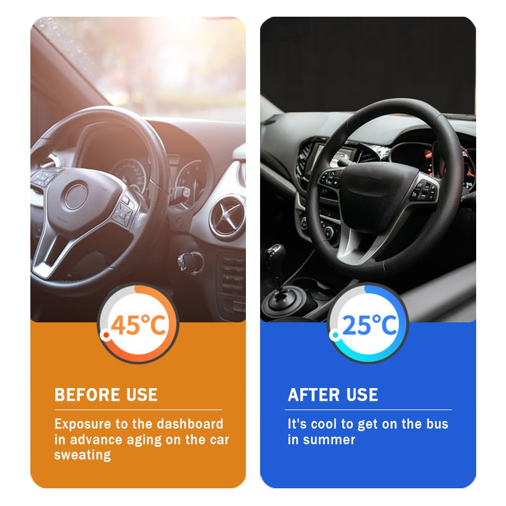 Car Windshield Sun Shade,Nano 5-Layer Foldable Car Shade Umbrella,Universal Portable Windshield Cover Sun Shade Car Interior Acc