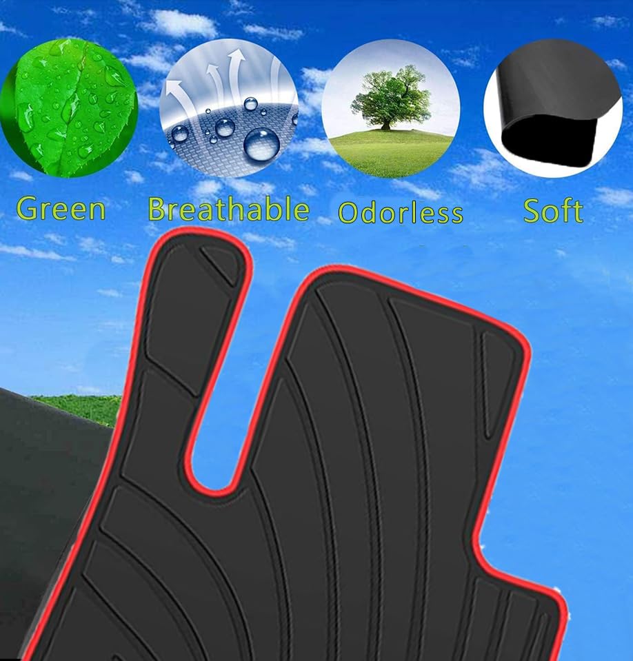 San Auto Car Floor Mats For Mercedes-Benz E-Class Sedan 2017-2023 W213 E300 E320 E400 E350 E63 E550 Custom Fit Black Red Rubber